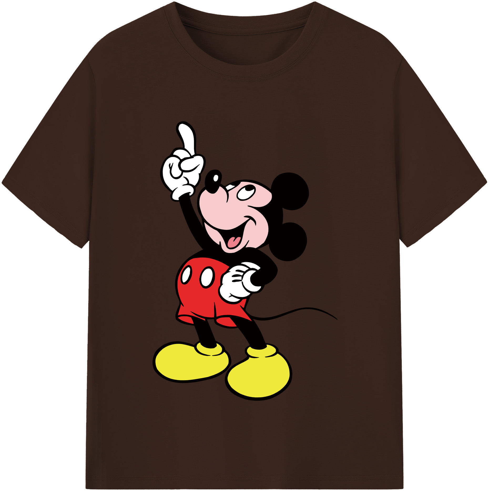 （画像用） ミッキーマウス Mickey Mouse 綿100％半袖Tシャツ（フロントプリント）