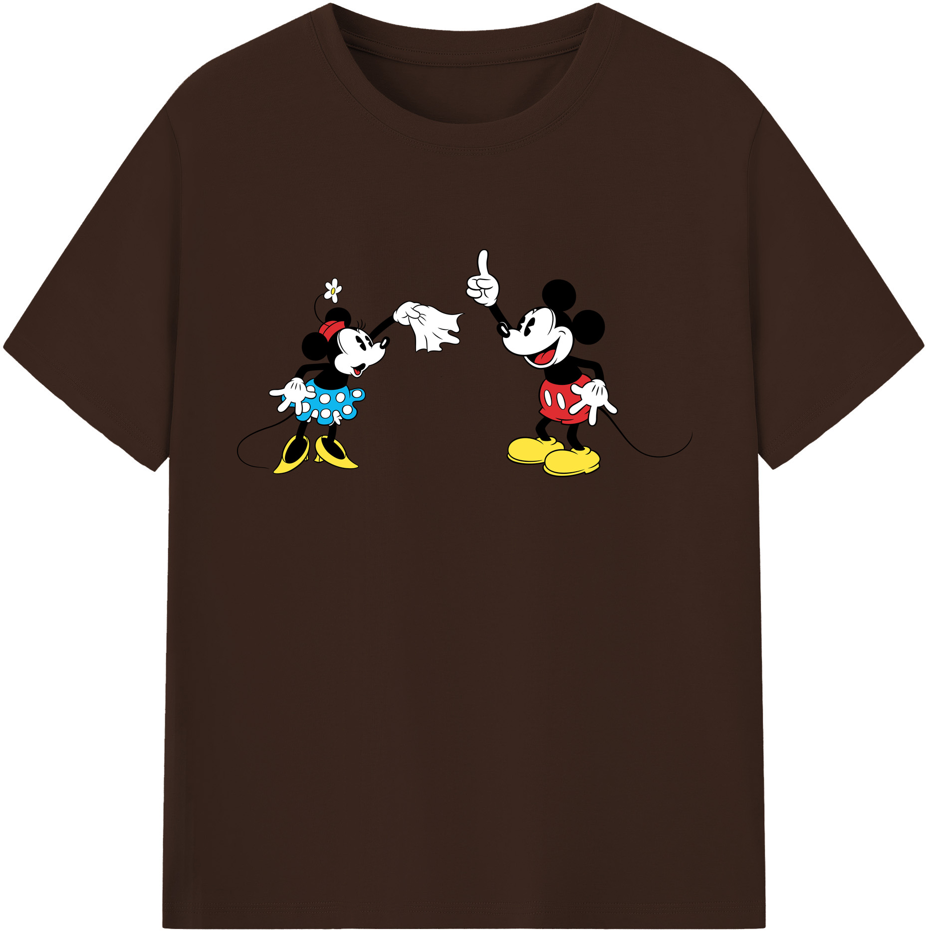 （画像用） ミッキーマウス Mickey Mouse 綿100％半袖Tシャツ（フロントプリント）
