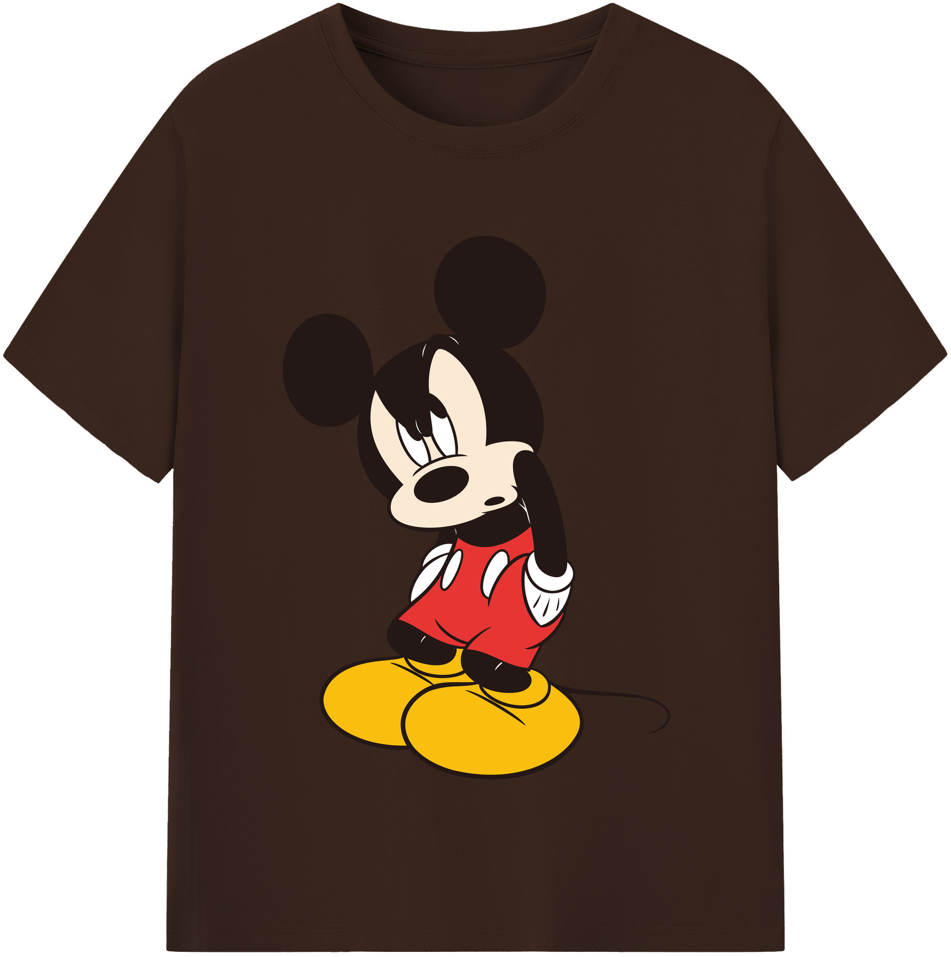 （画像用） ミッキーマウス Mickey Mouse 綿100％半袖Tシャツ（フロントプリント）