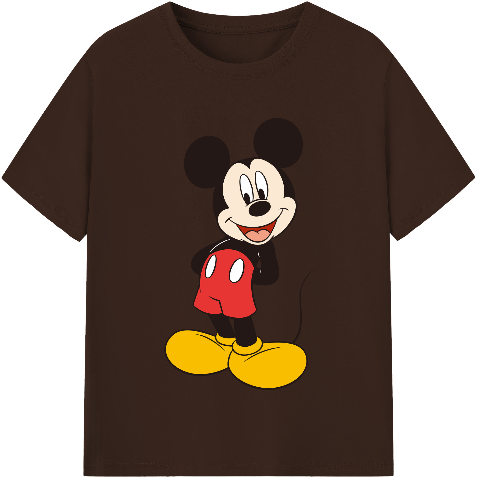 （画像用） ミッキーマウス Mickey Mouse 綿100％半袖Tシャツ（フロントプリント）