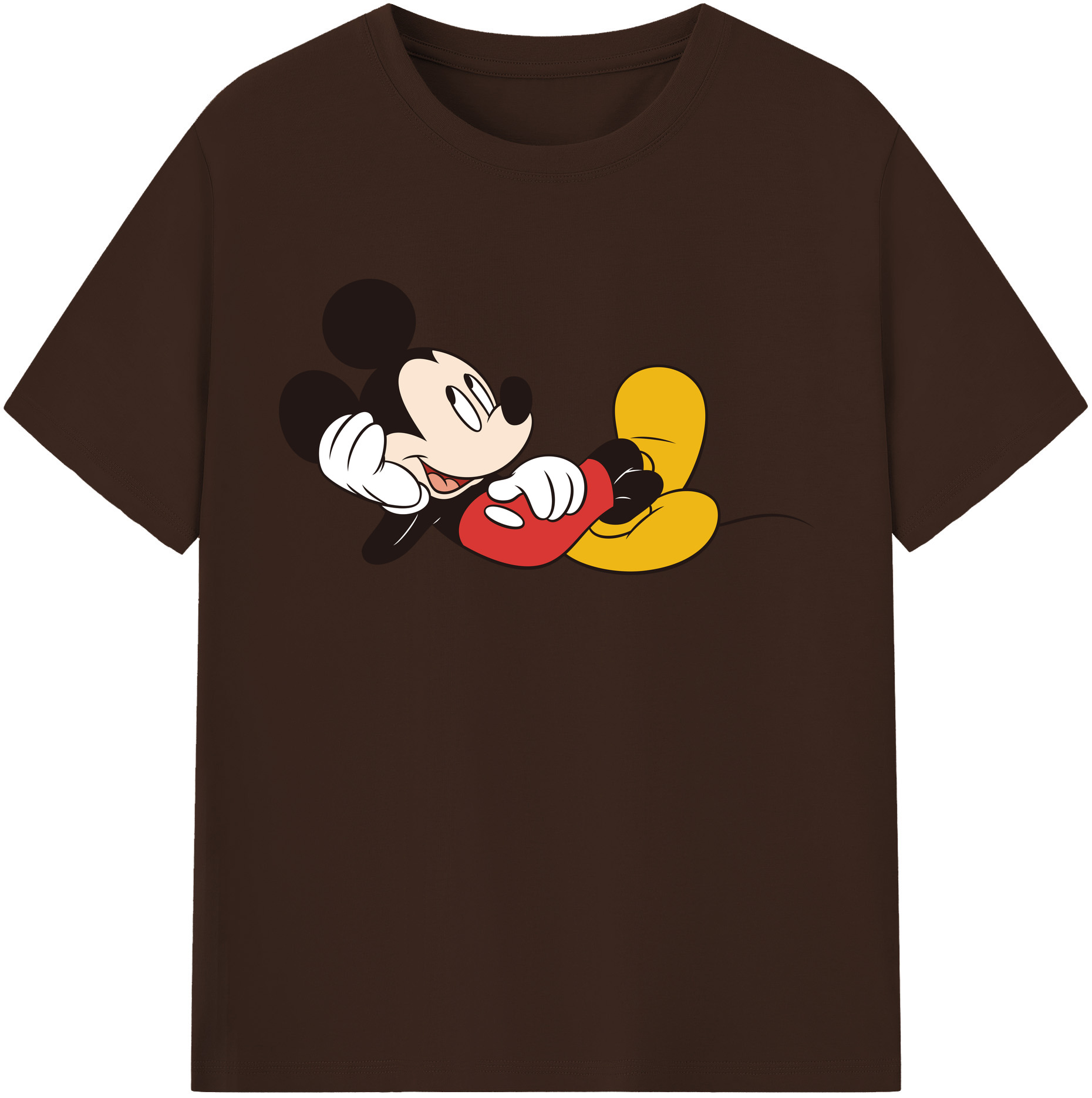 （画像用） ミッキーマウス Mickey Mouse 綿100％半袖Tシャツ（フロントプリント）