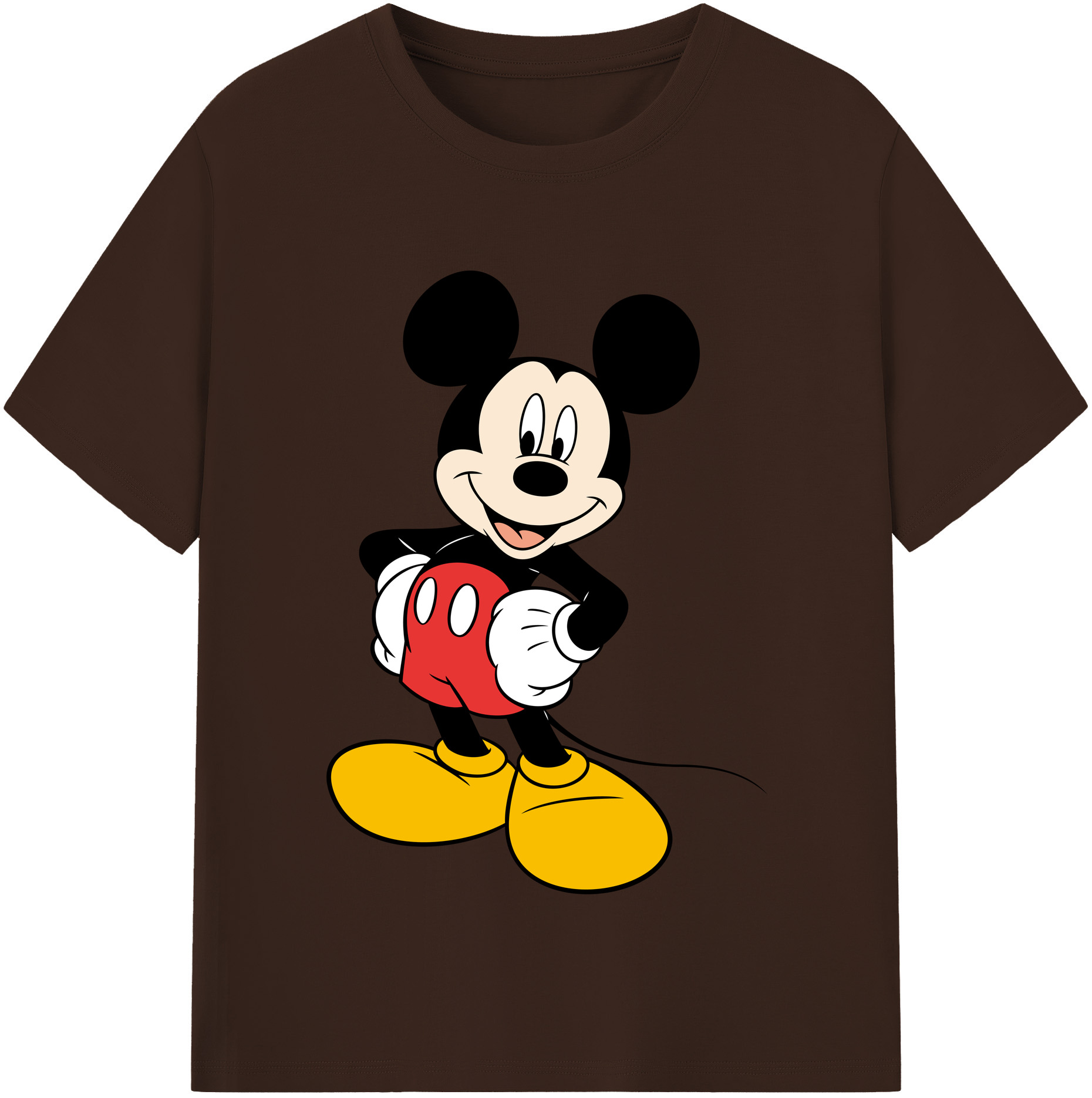 （画像用） ミッキーマウス Mickey Mouse 綿100％半袖Tシャツ（フロントプリント）