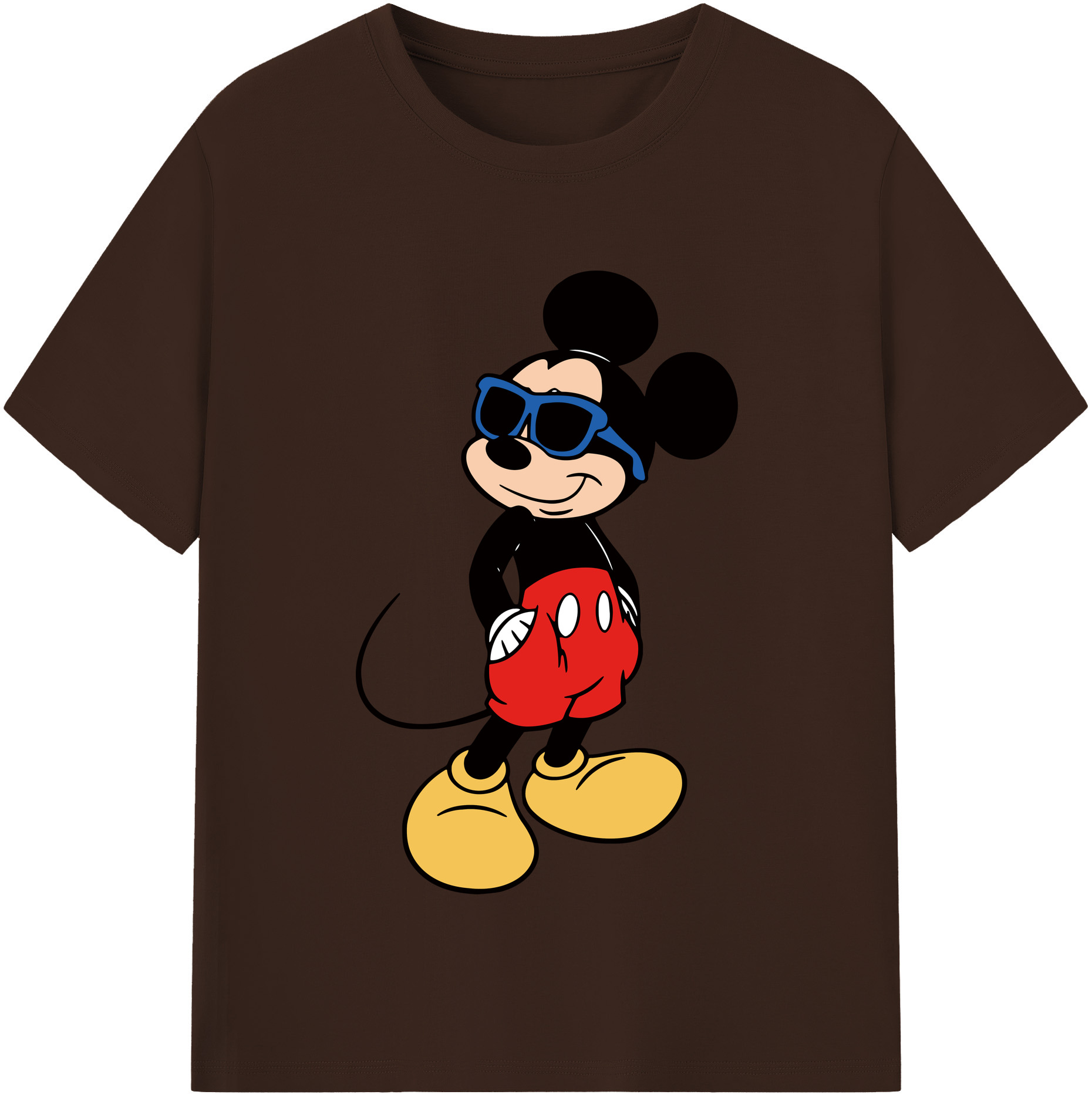 （画像用） ミッキーマウス Mickey Mouse 綿100％半袖Tシャツ（フロントプリント）