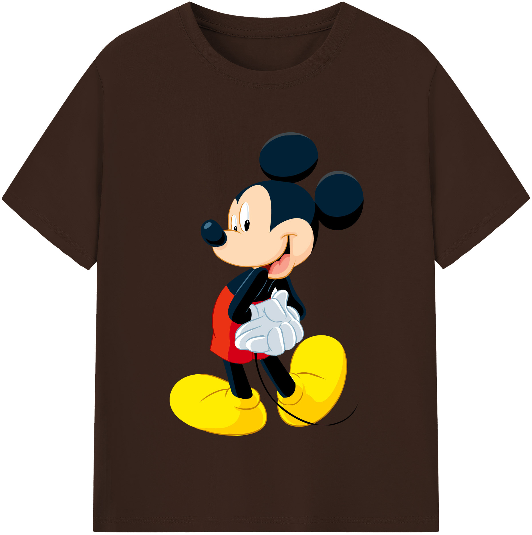 （画像用） ミッキーマウス Mickey Mouse 綿100％半袖Tシャツ（フロントプリント）