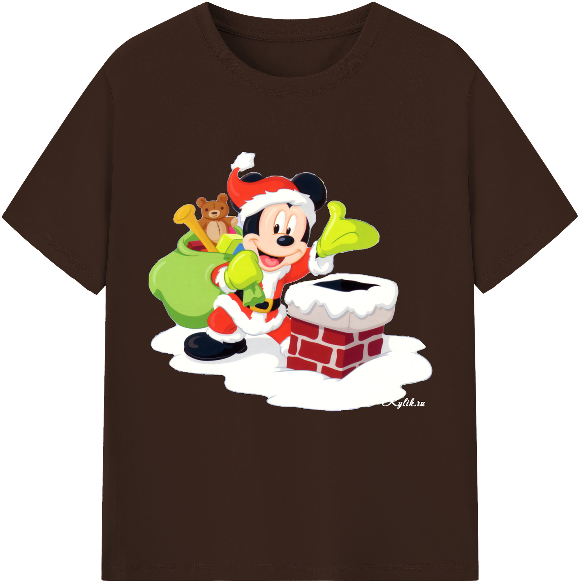 （画像用） ミッキーマウス Mickey Mouse 綿100％半袖Tシャツ（フロントプリント）