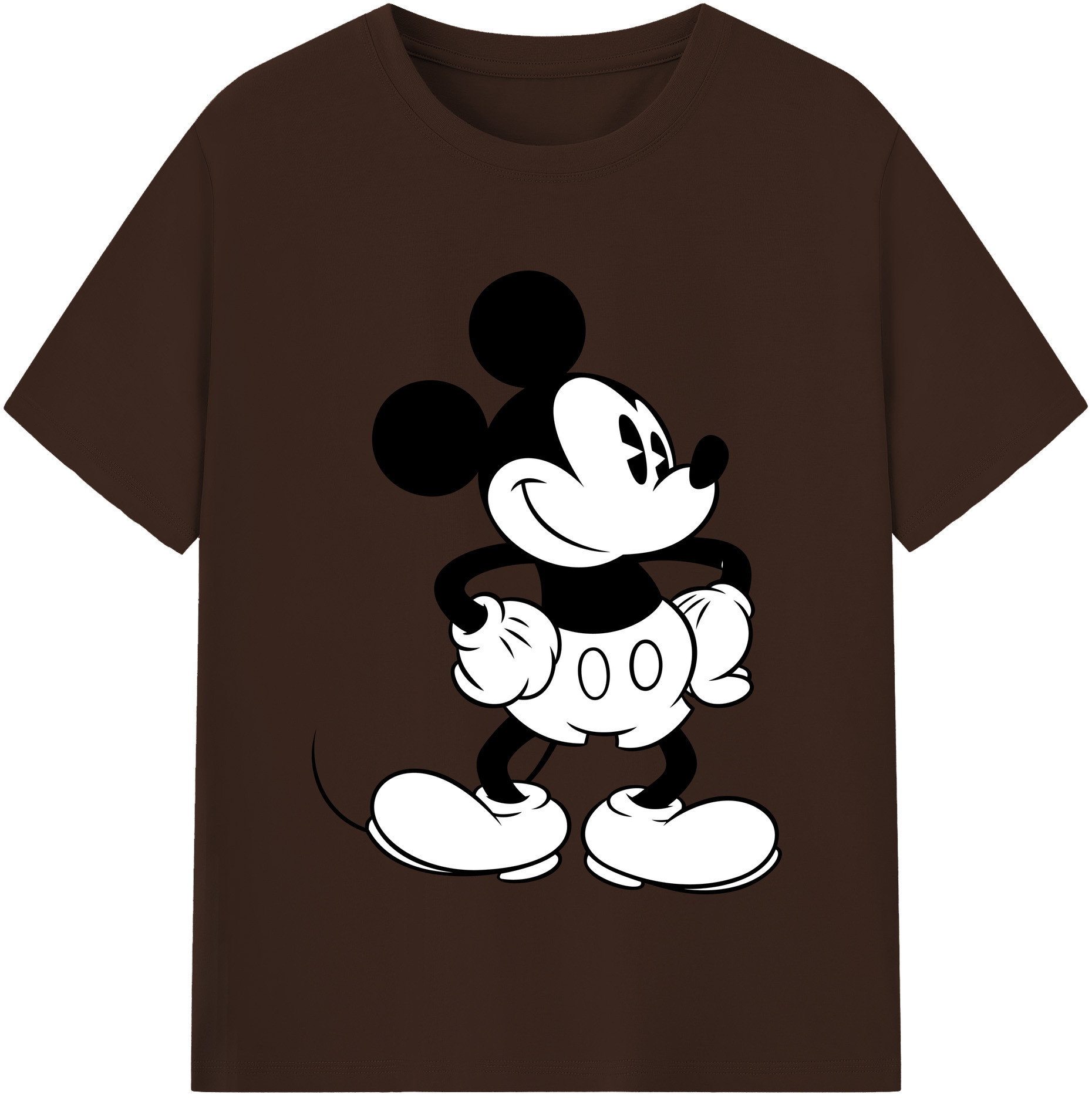 （画像用） ミッキーマウス Mickey Mouse 綿100％半袖Tシャツ（フロントプリント）