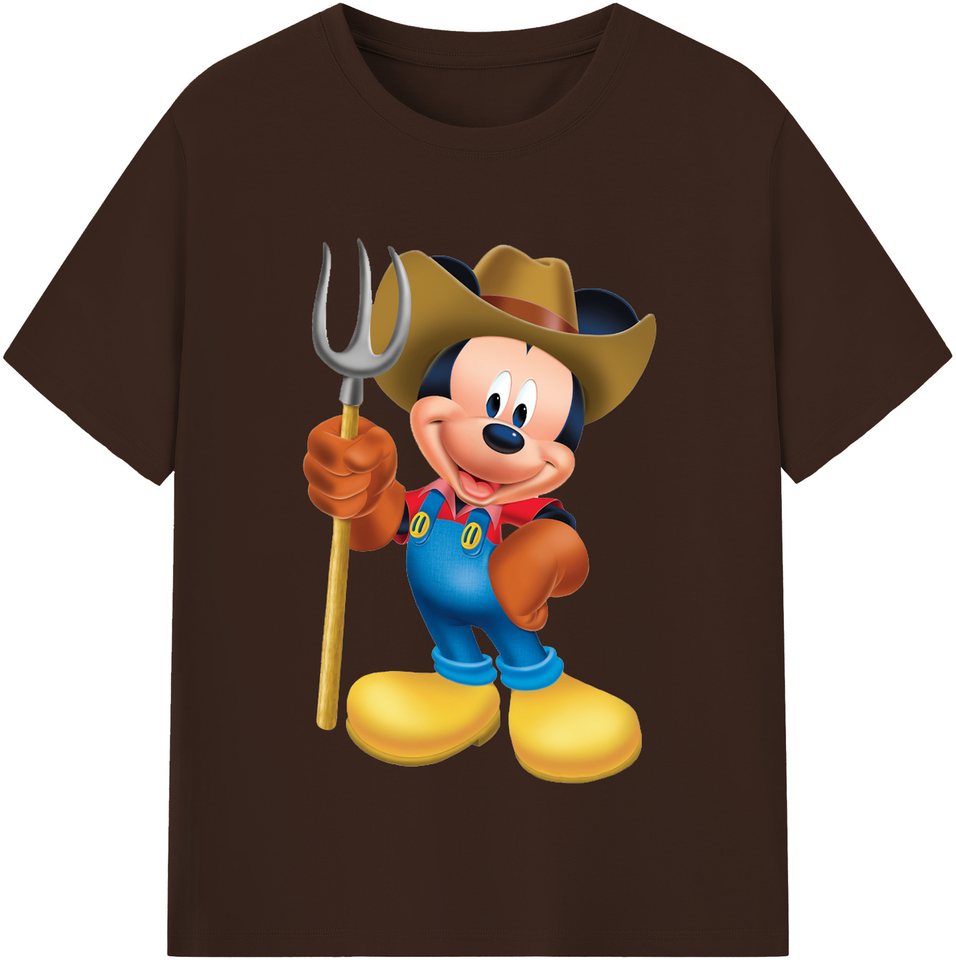 （画像用） ミッキーマウス Mickey Mouse 綿100％半袖Tシャツ（フロントプリント）