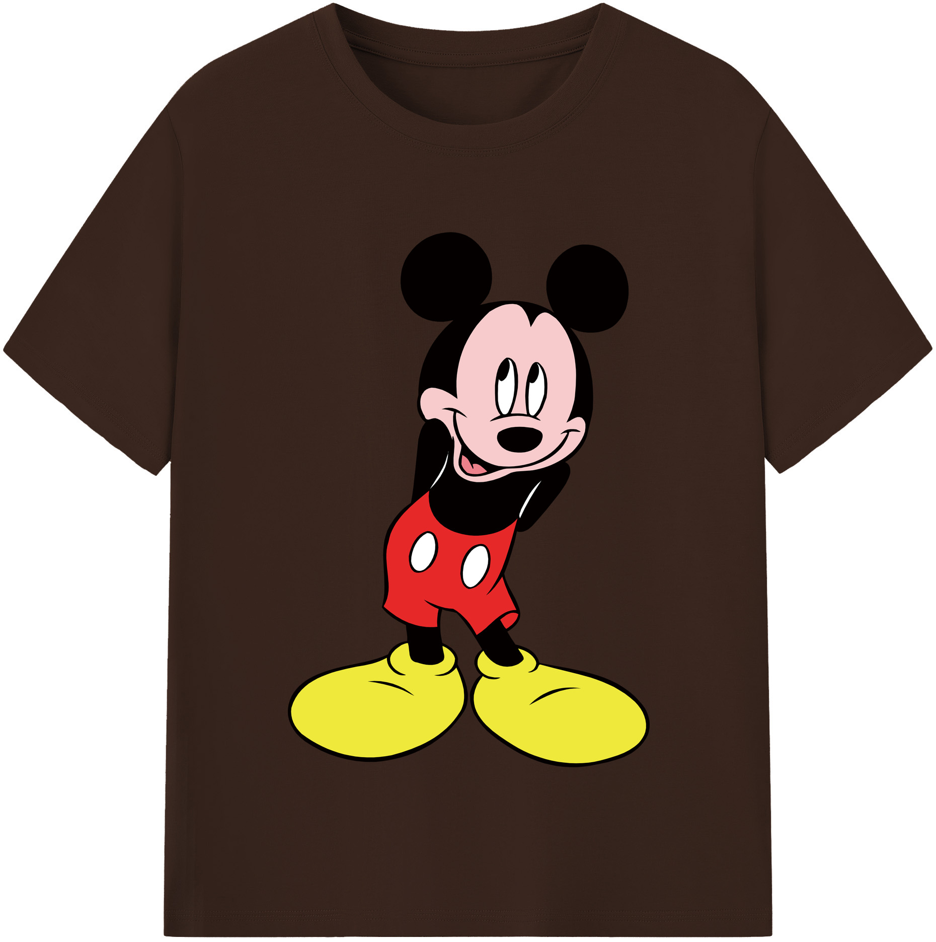 （画像用） ミッキーマウス Mickey Mouse 綿100％半袖Tシャツ（フロントプリント）