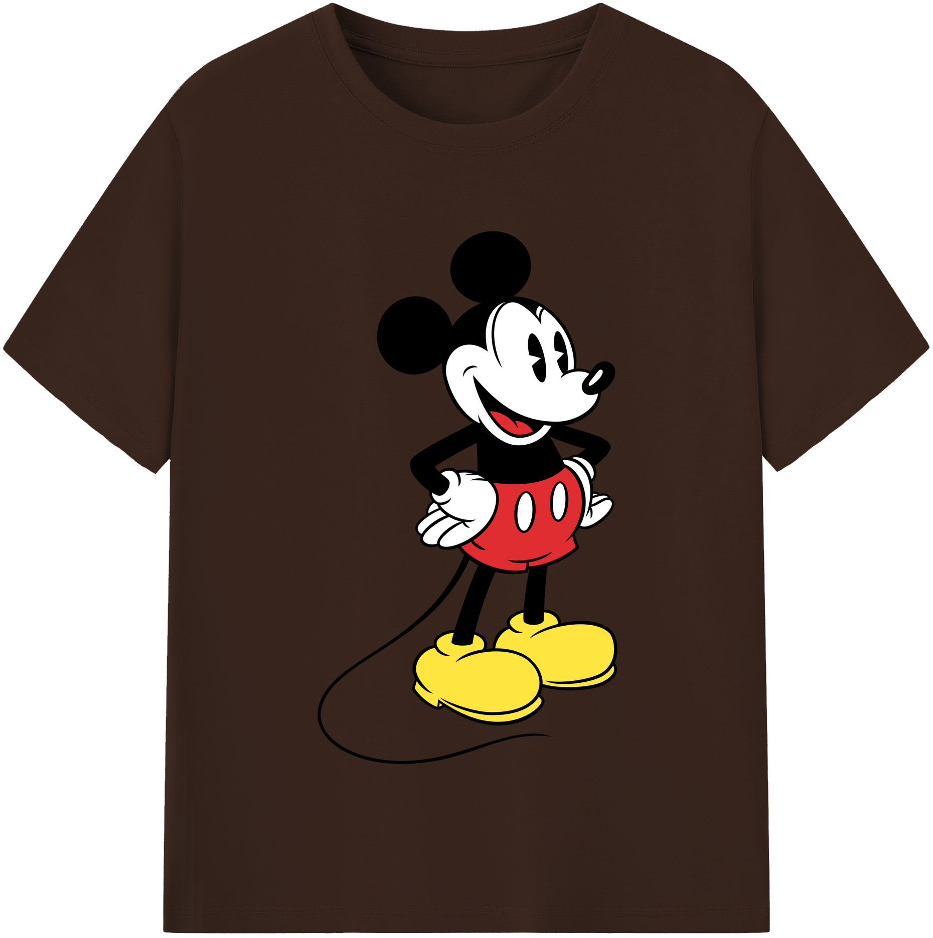 （画像用） ミッキーマウス Mickey Mouse 綿100％半袖Tシャツ（フロントプリント）