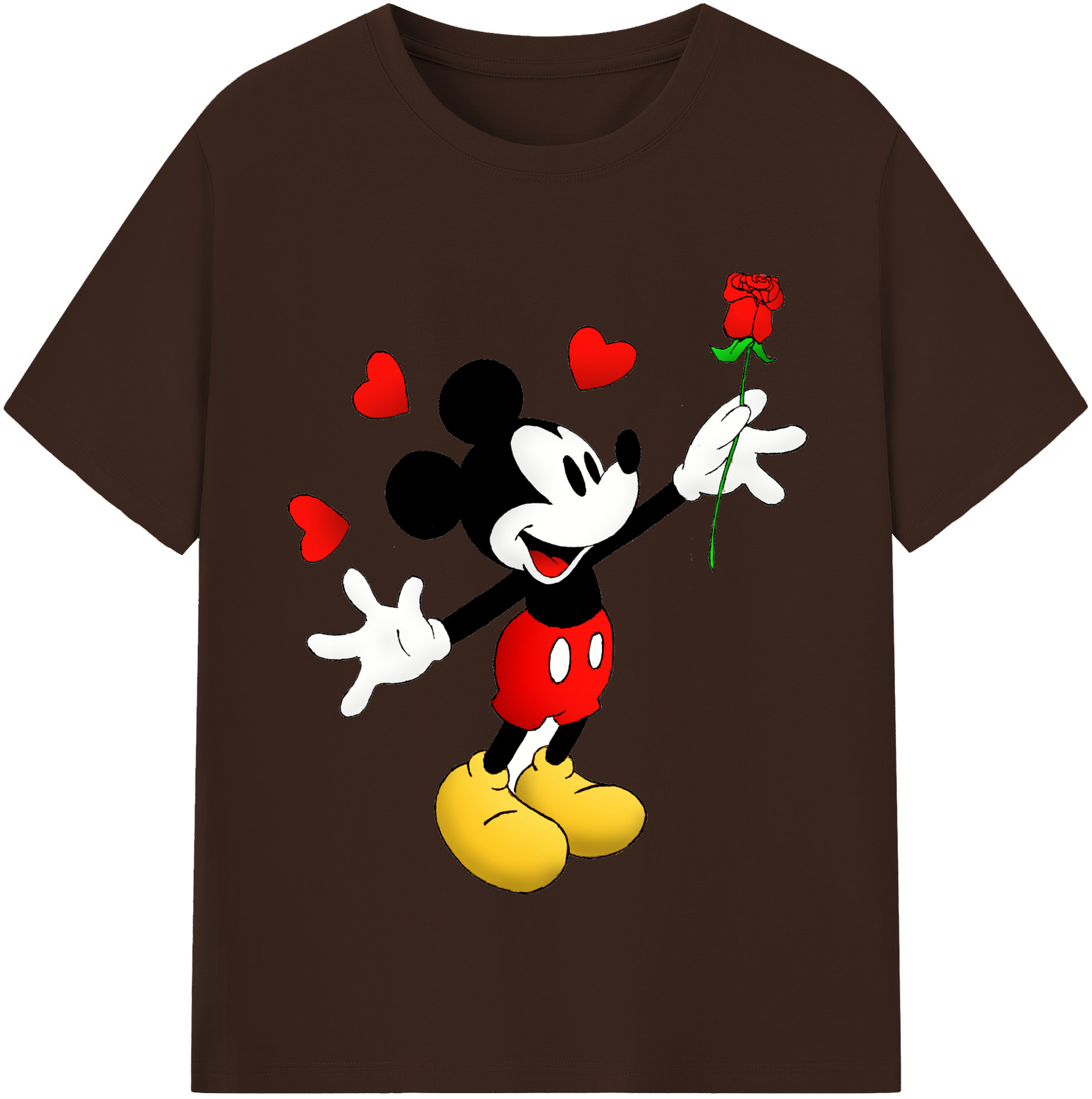 （画像用） ミッキーマウス Mickey Mouse 綿100％半袖Tシャツ（フロントプリント）