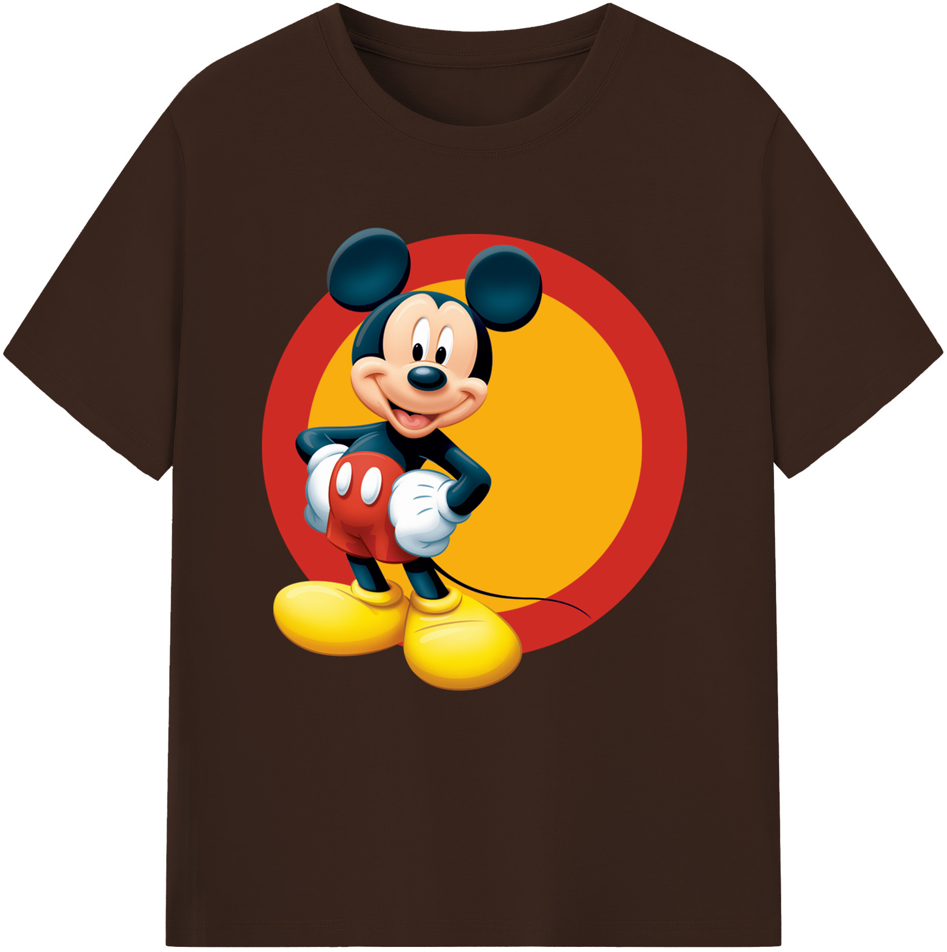 （画像用） ミッキーマウス Mickey Mouse 綿100％半袖Tシャツ（フロントプリント）