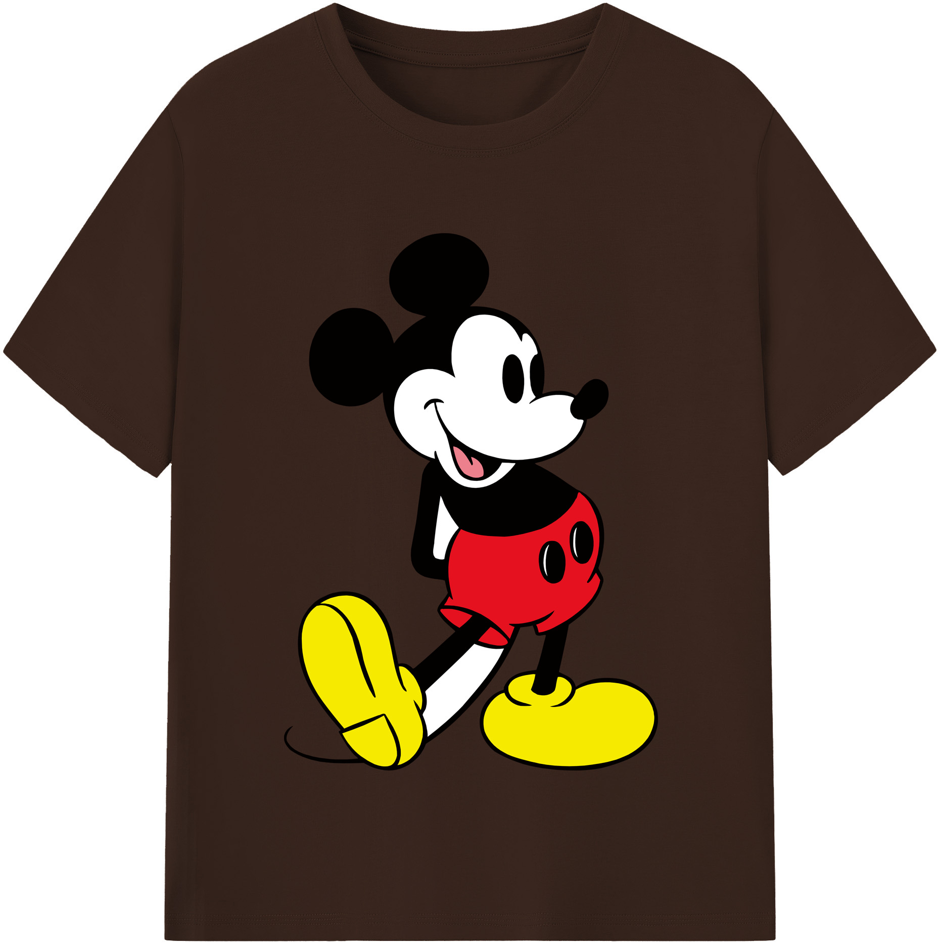 （画像用） ミッキーマウス Mickey Mouse 綿100％半袖Tシャツ（フロントプリント）