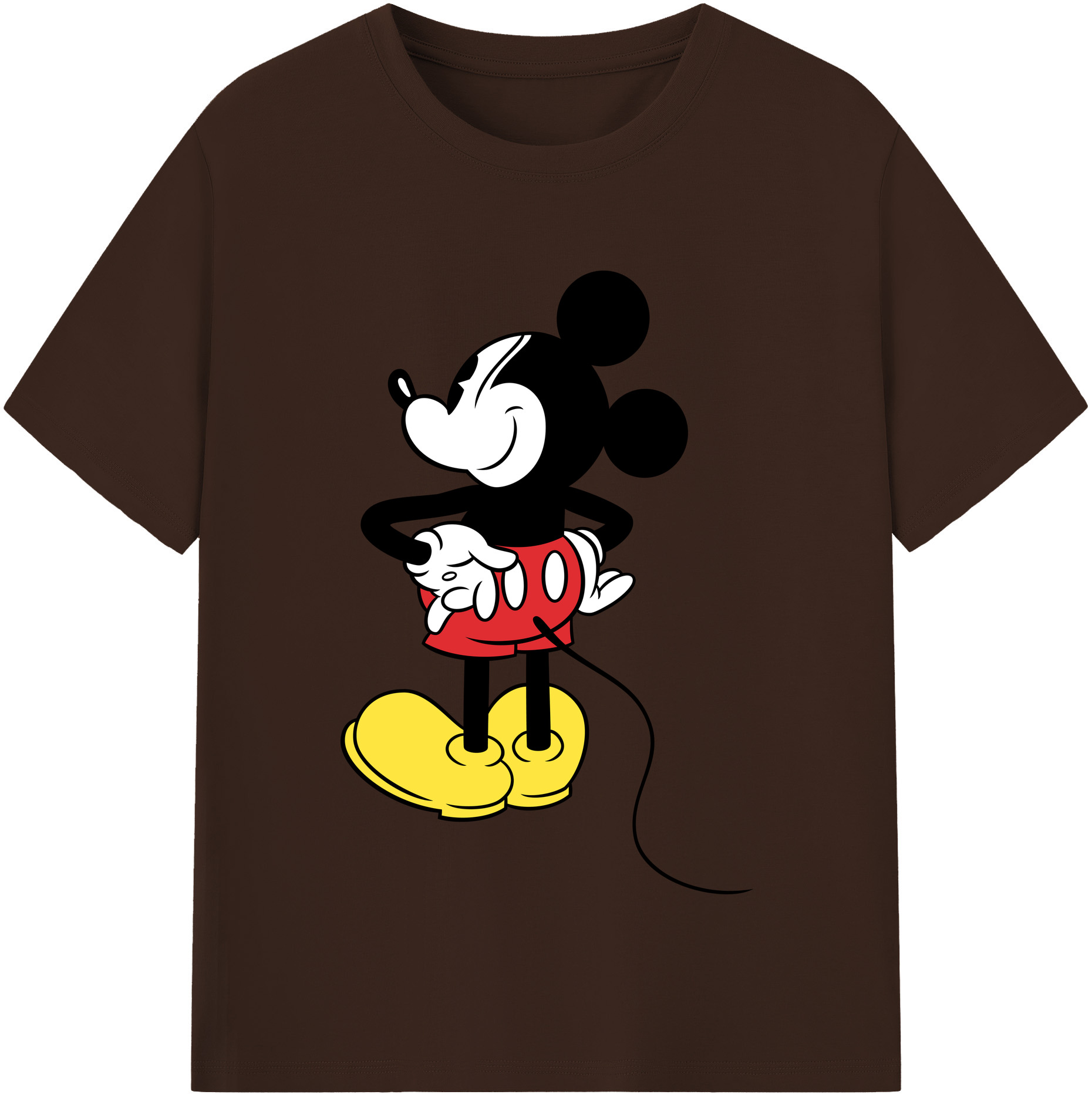 （画像用） ミッキーマウス Mickey Mouse 綿100％半袖Tシャツ（フロントプリント）