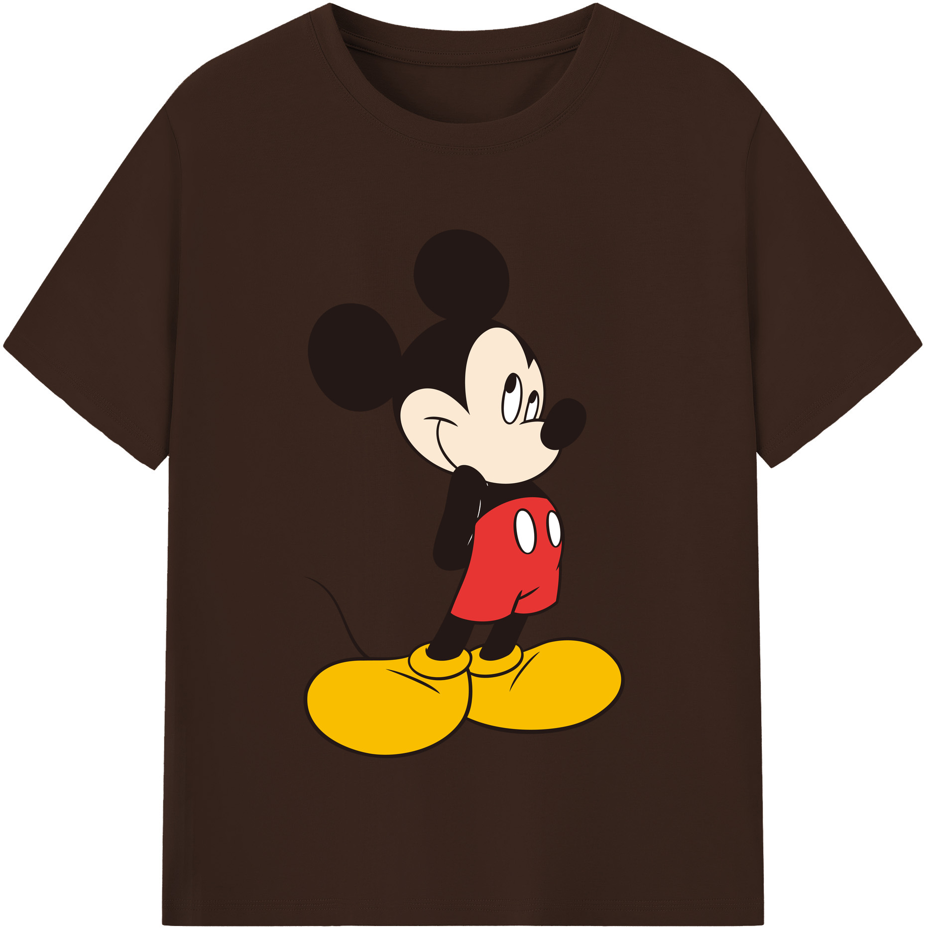 （画像用） ミッキーマウス Mickey Mouse 綿100％半袖Tシャツ（フロントプリント）