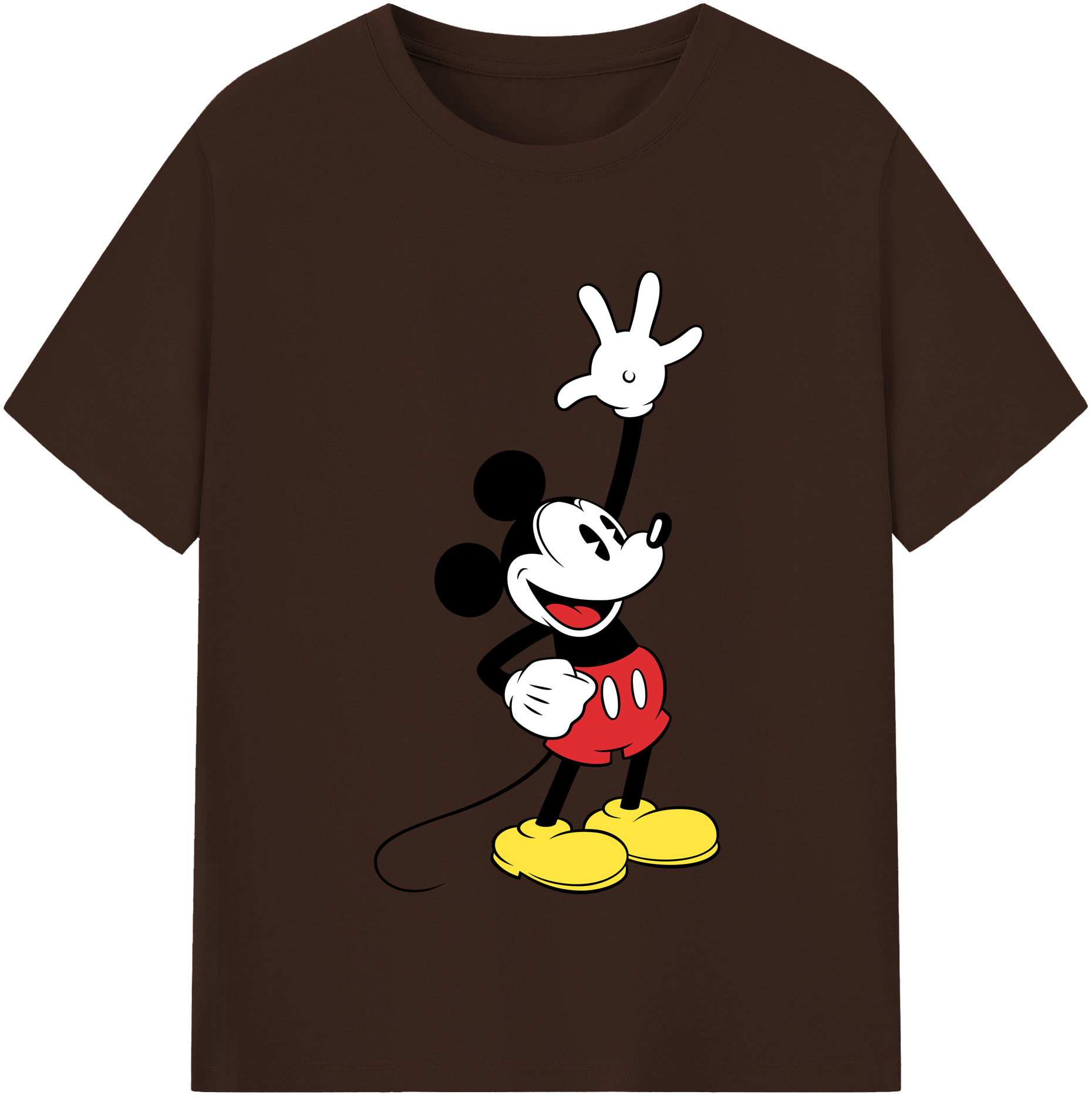 （画像用） ミッキーマウス Mickey Mouse 綿100％半袖Tシャツ（フロントプリント）