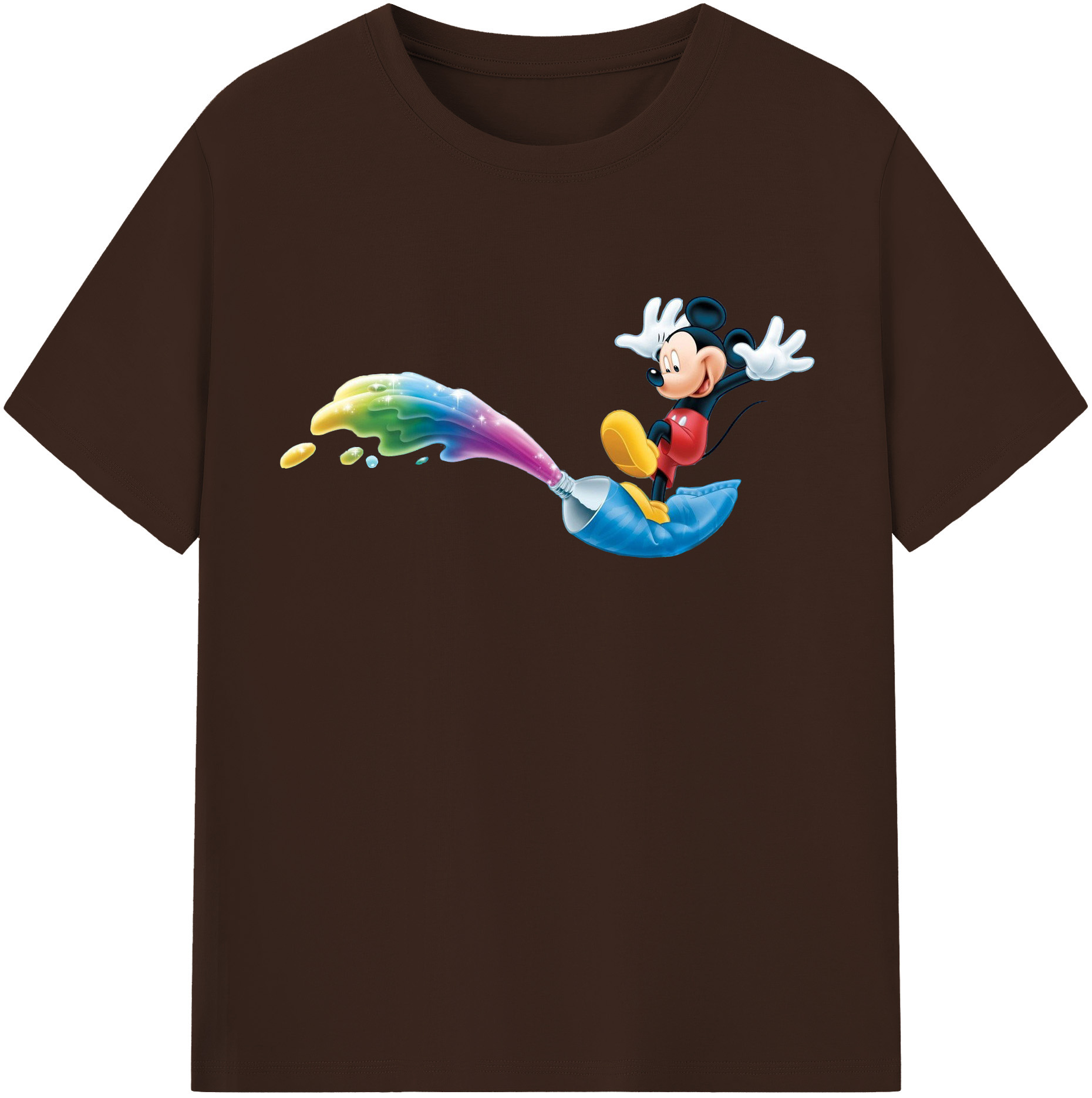 （画像用） ミッキーマウス Mickey Mouse 綿100％半袖Tシャツ（フロントプリント）