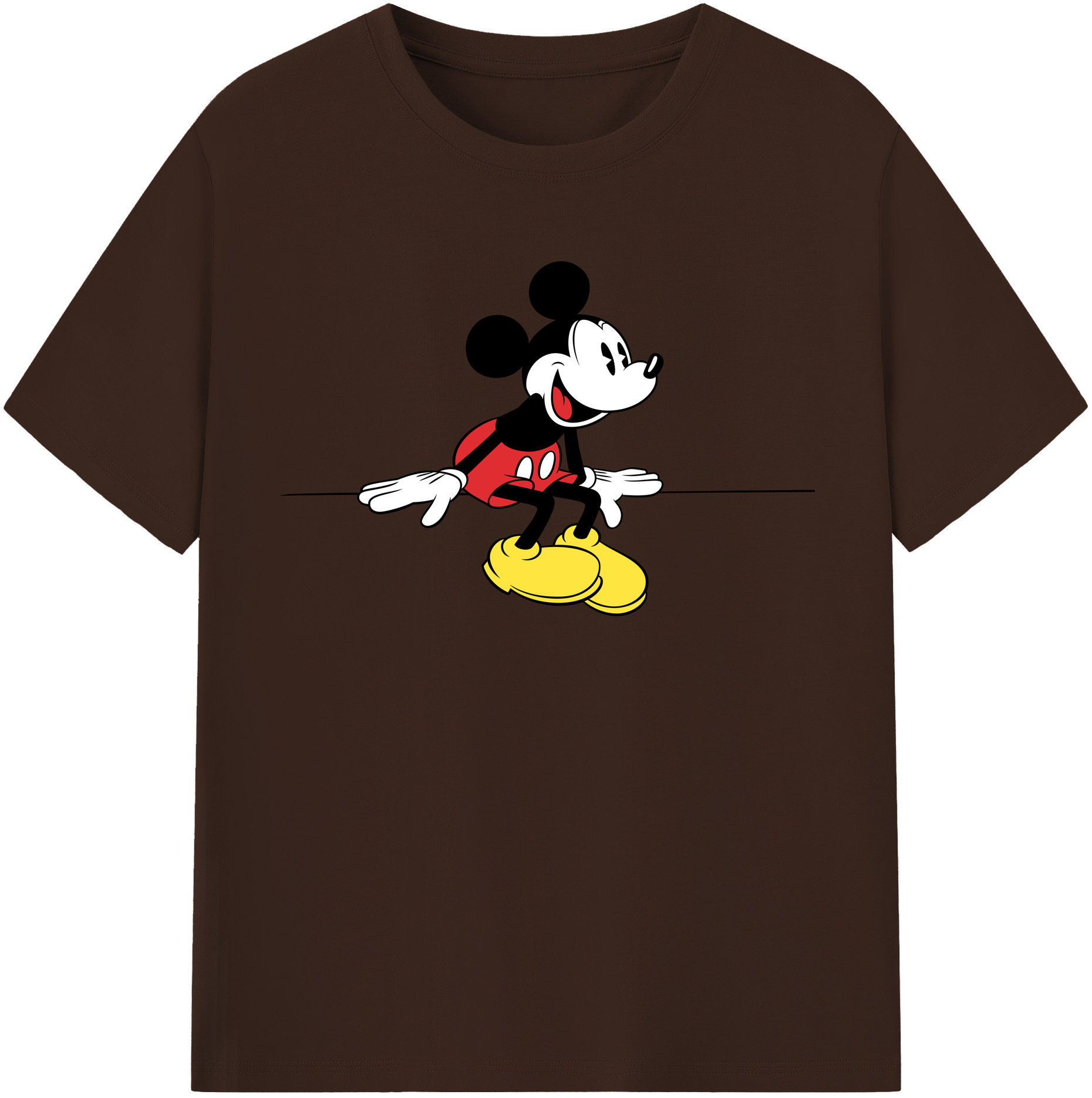 （画像用） ミッキーマウス Mickey Mouse 綿100％半袖Tシャツ（フロントプリント）