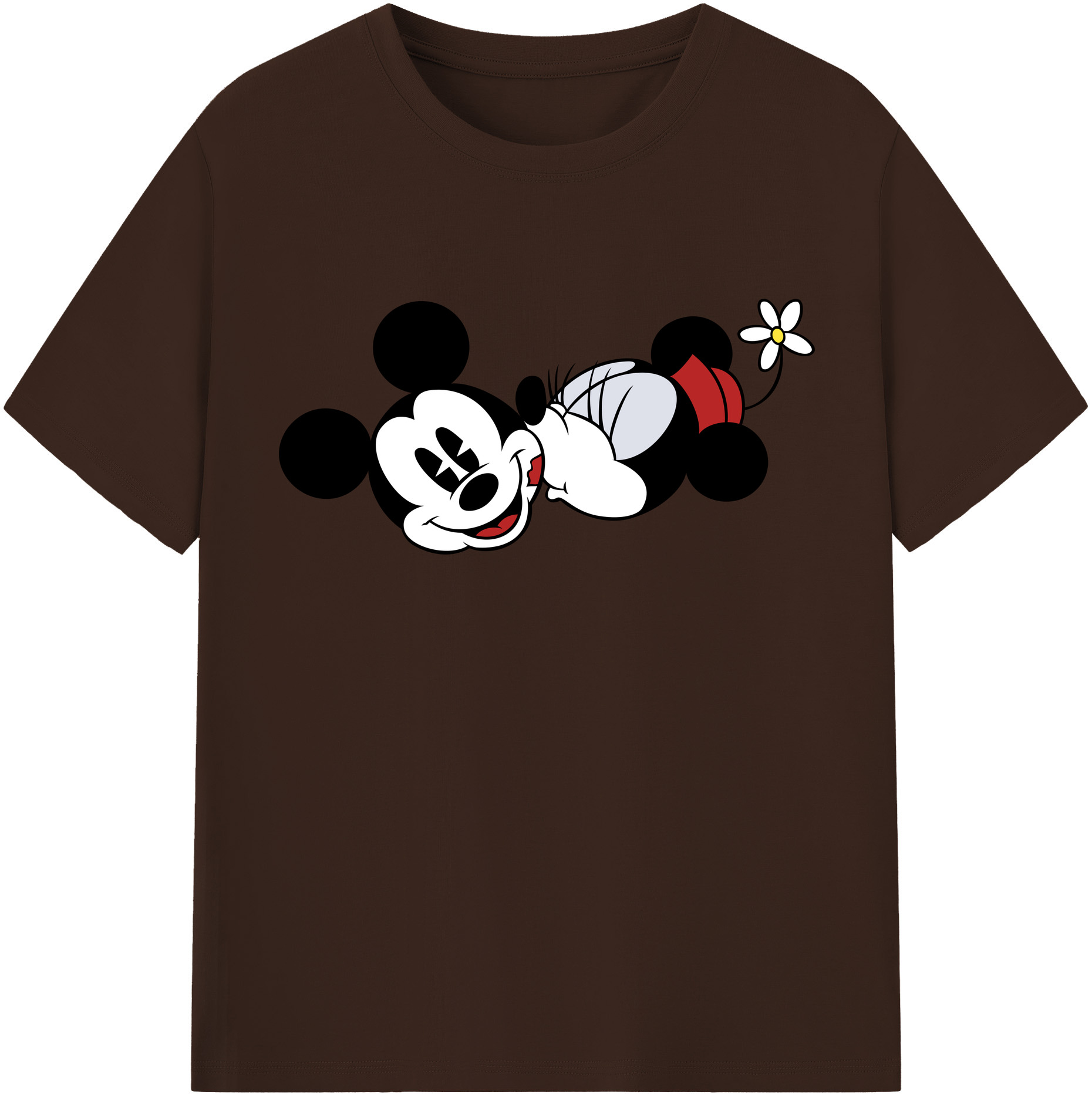 （画像用） ミッキーマウス Mickey Mouse 綿100％半袖Tシャツ（フロントプリント）