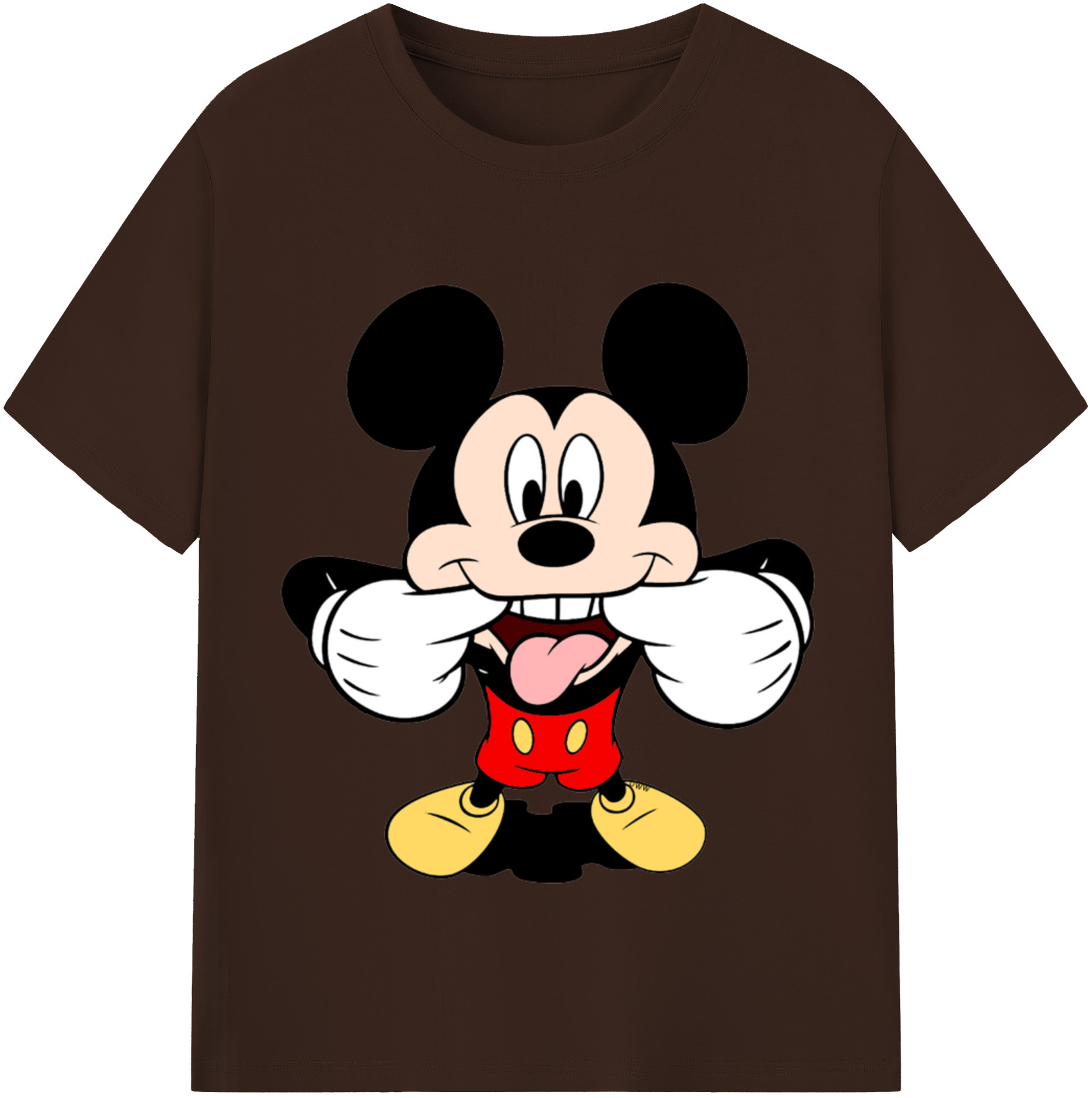 （画像用） ミッキーマウス Mickey Mouse 綿100％半袖Tシャツ（フロントプリント）