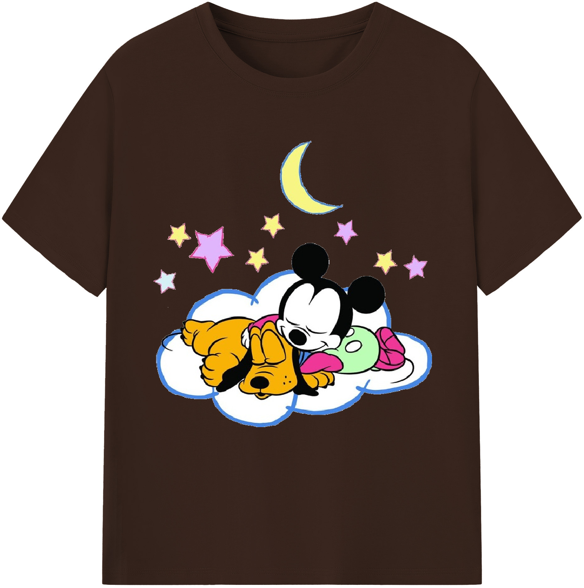 （画像用） ミッキーマウス Mickey Mouse 綿100％半袖Tシャツ（フロントプリント）