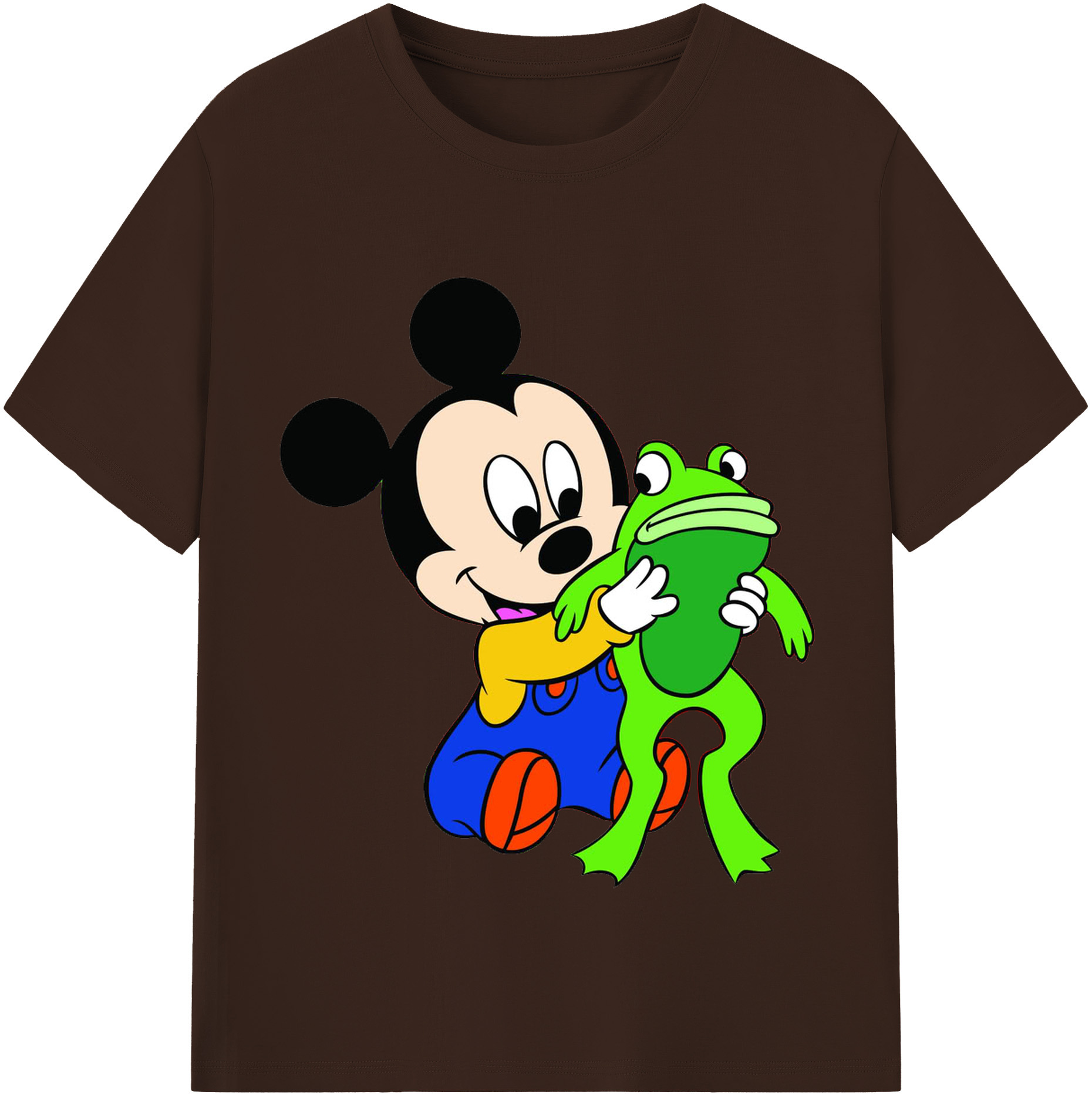 （画像用） ミッキーマウス Mickey Mouse 綿100％半袖Tシャツ（フロントプリント）