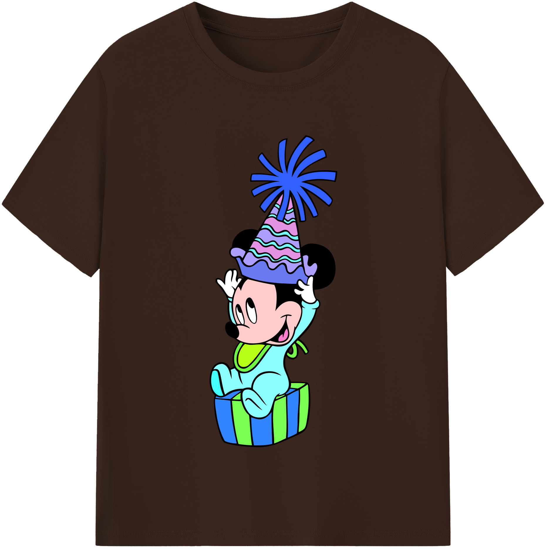 （画像用） ミッキーマウス Mickey Mouse 綿100％半袖Tシャツ（フロントプリント）
