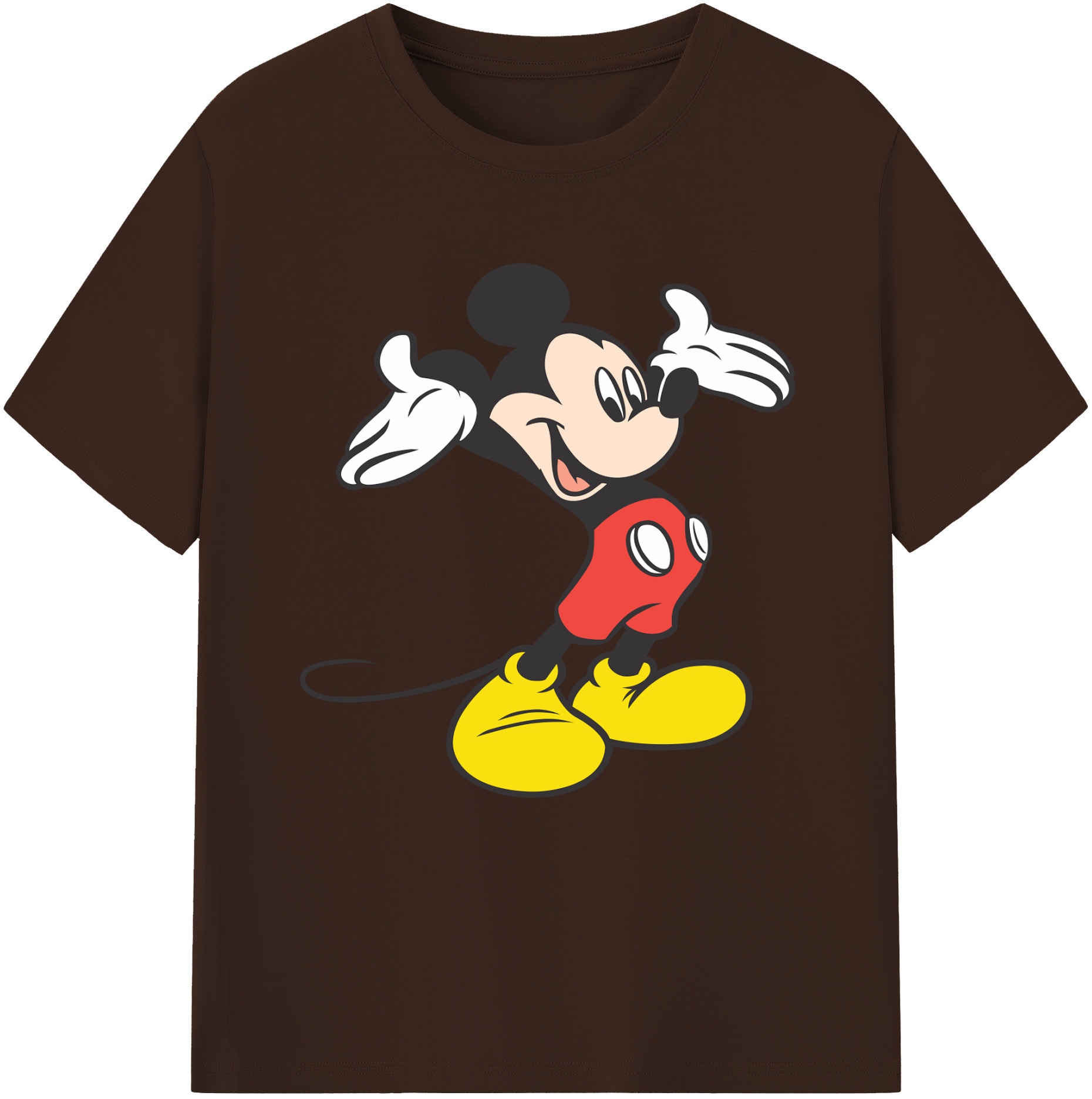 （画像用） ミッキーマウス Mickey Mouse 綿100％半袖Tシャツ（フロントプリント）