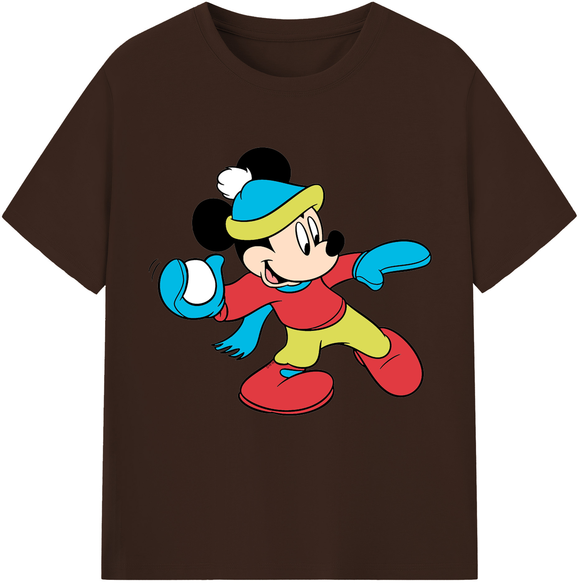 （画像用） ミッキーマウス Mickey Mouse 綿100％半袖Tシャツ（フロントプリント）