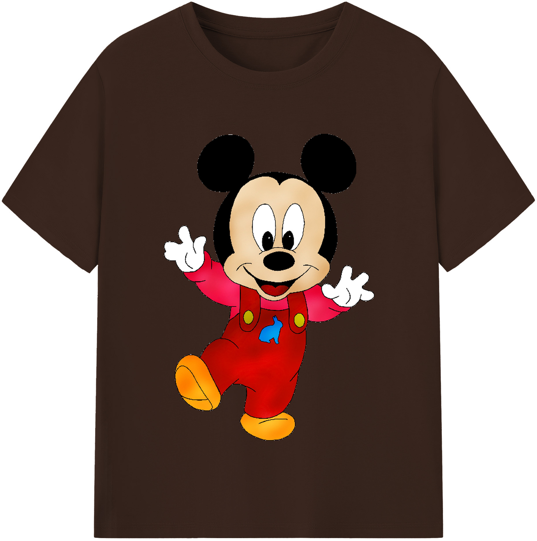 （画像用） ミッキーマウス Mickey Mouse 綿100％半袖Tシャツ（フロントプリント）