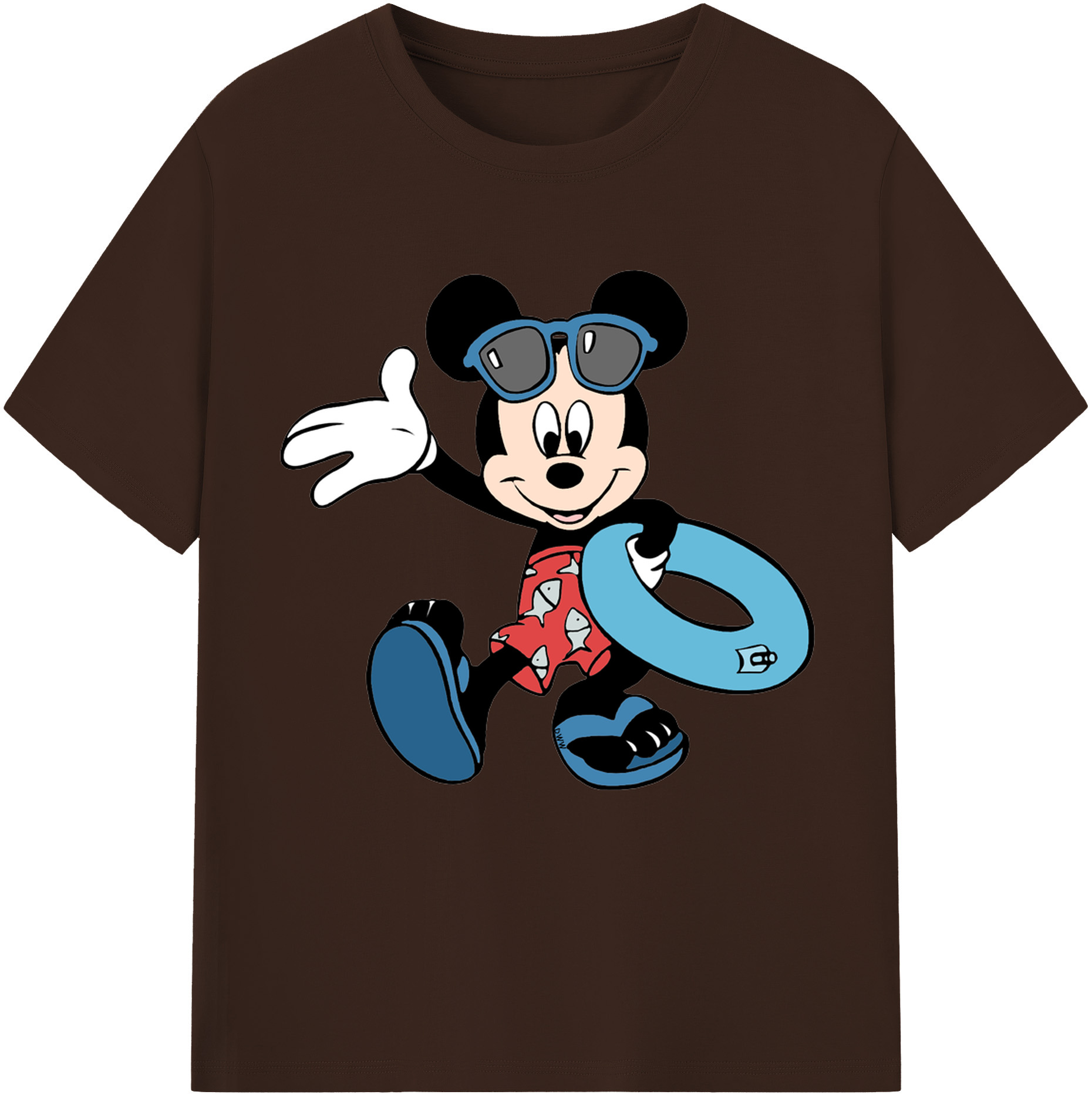 （画像用） ミッキーマウス Mickey Mouse 綿100％半袖Tシャツ（フロントプリント）