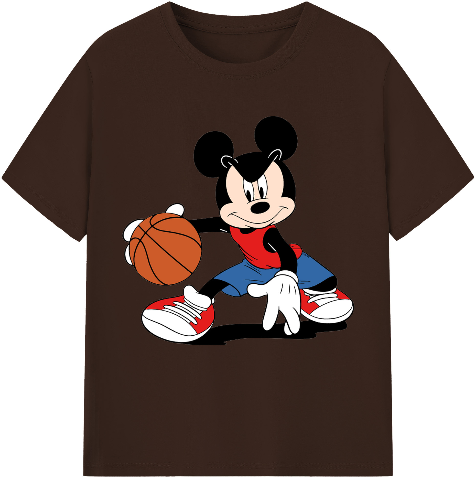 （画像用） ミッキーマウス Mickey Mouse 綿100％半袖Tシャツ（フロントプリント）