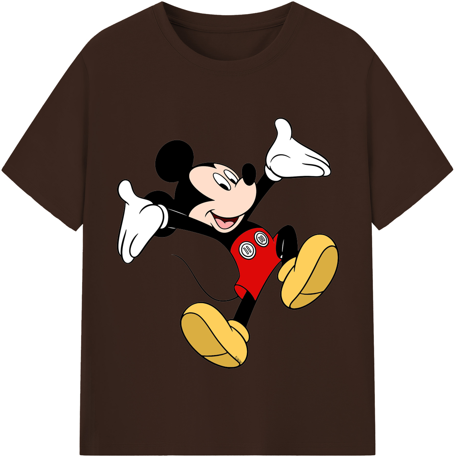 （画像用） ミッキーマウス Mickey Mouse 綿100％半袖Tシャツ（フロントプリント）