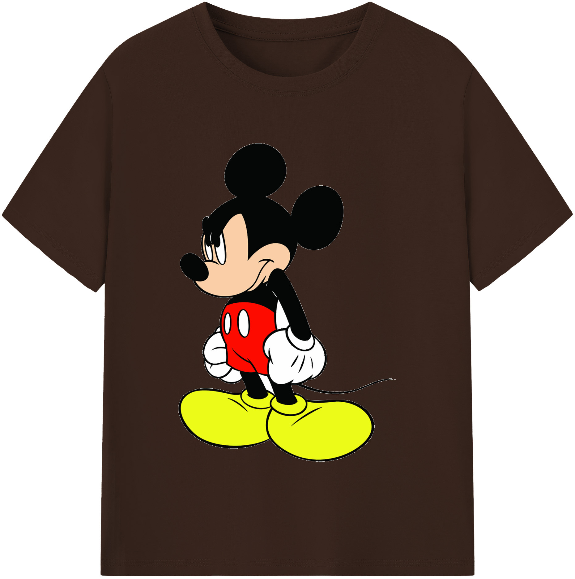 （画像用） ミッキーマウス Mickey Mouse 綿100％半袖Tシャツ（フロントプリント）