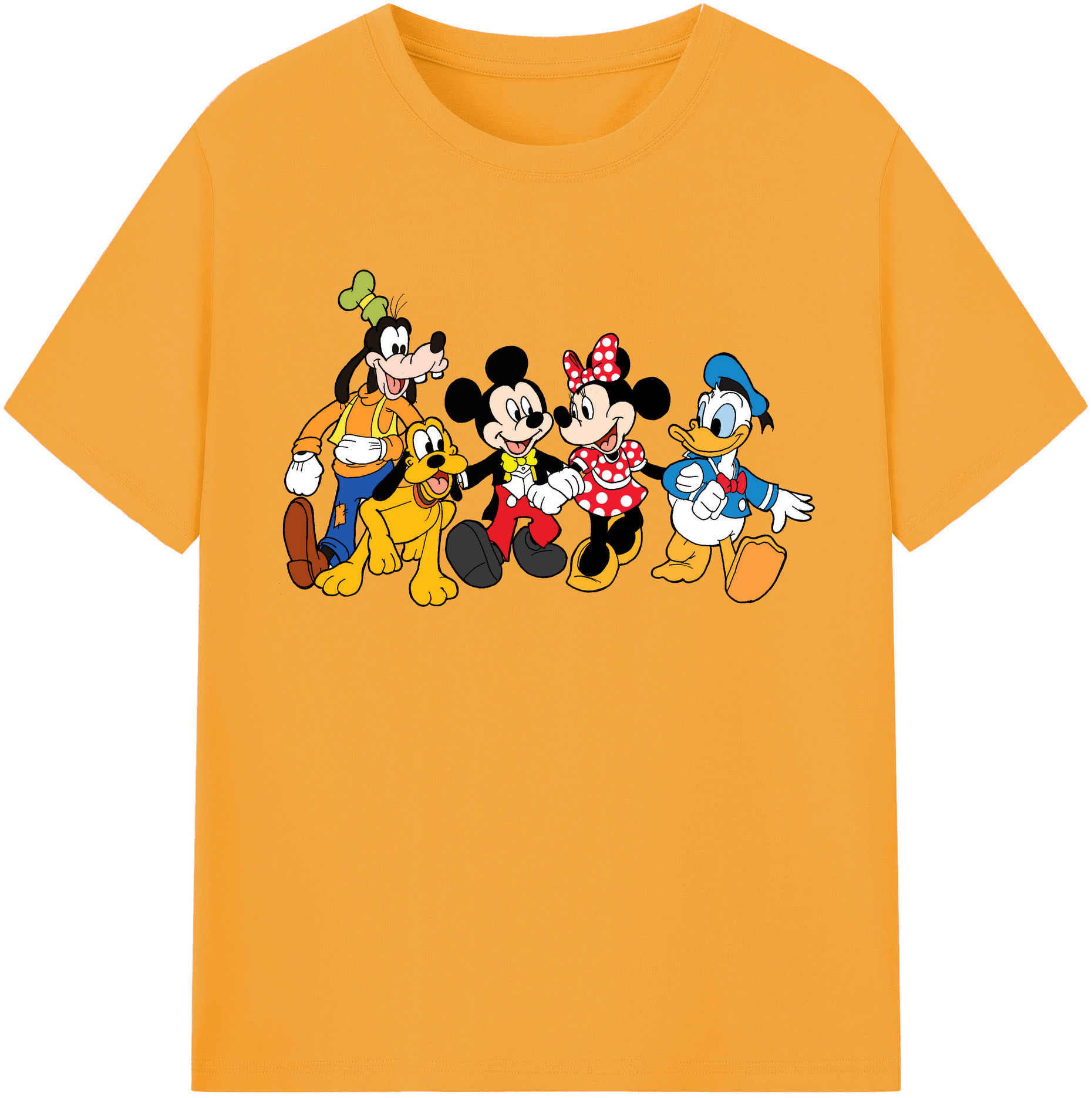 （画像用） ミッキーマウス Mickey Mouse 綿100％半袖Tシャツ（フロントプリント）
