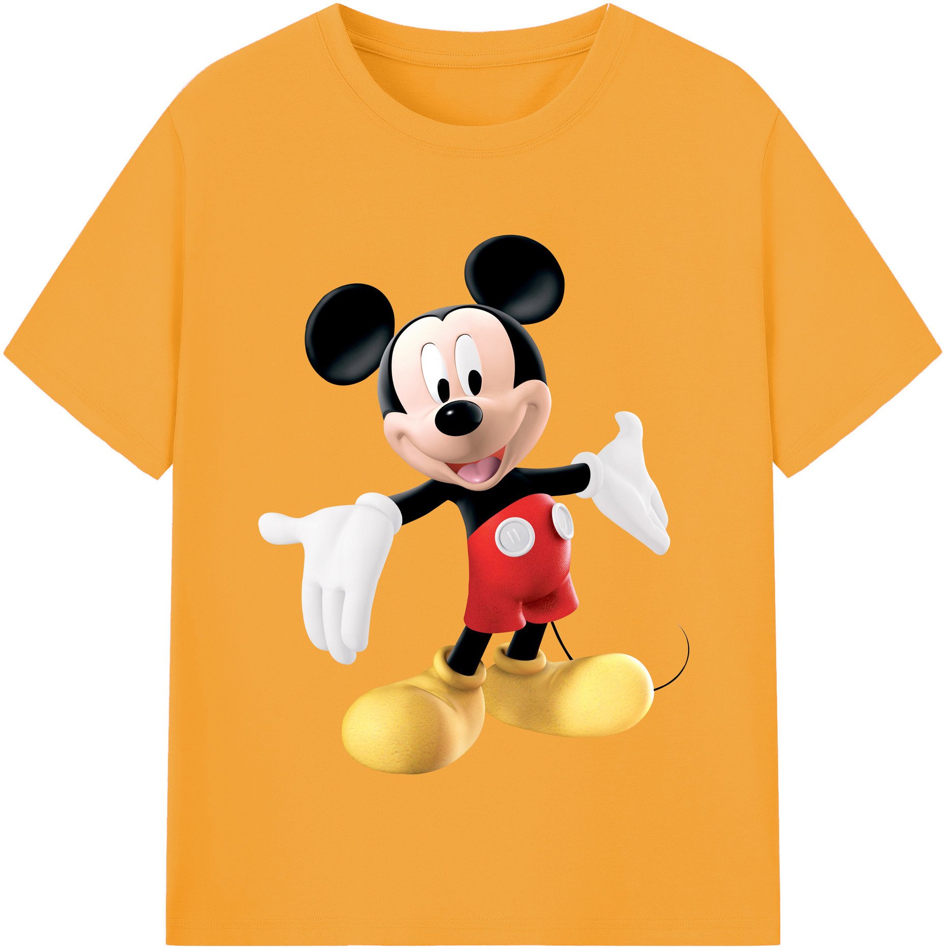 （画像用） ミッキーマウス Mickey Mouse 綿100％半袖Tシャツ（フロントプリント）