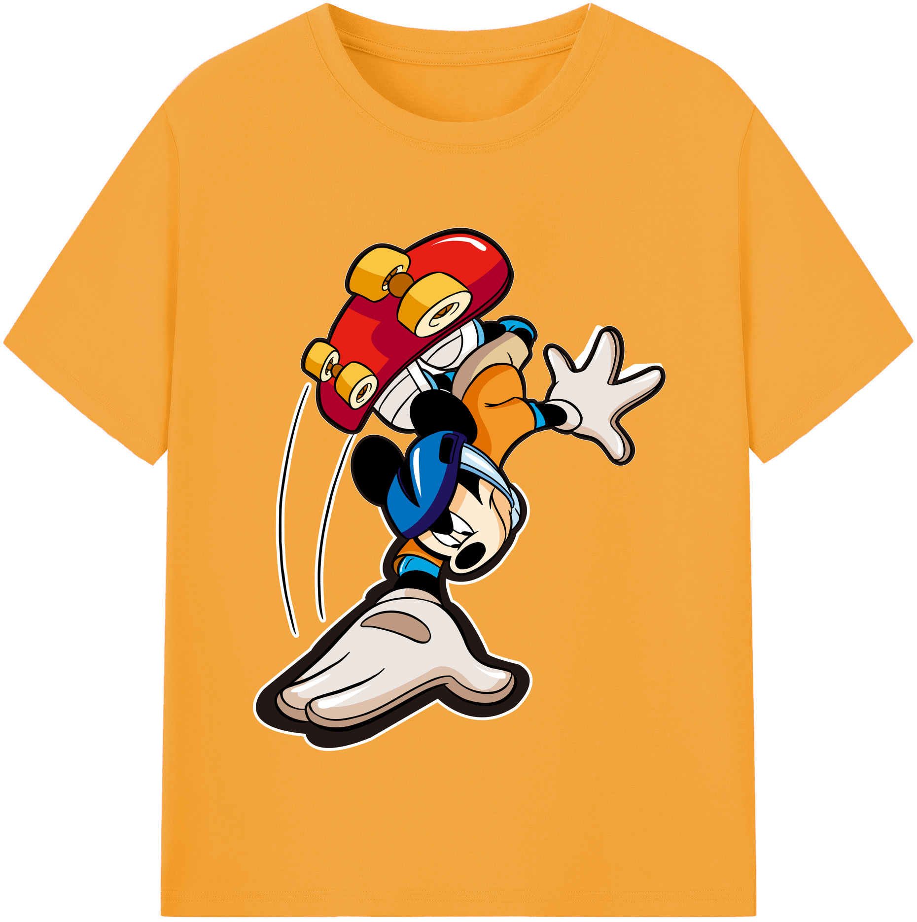 （画像用） ミッキーマウス Mickey Mouse 綿100％半袖Tシャツ（フロントプリント）