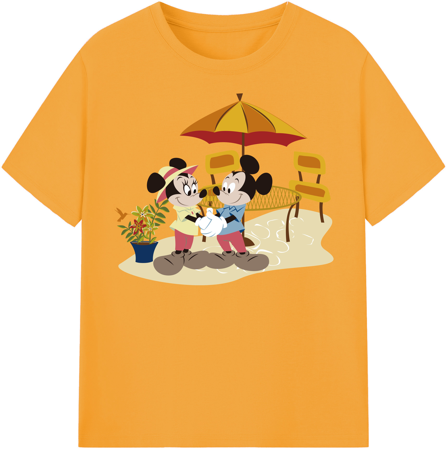 （画像用） ミッキーマウス Mickey Mouse 綿100％半袖Tシャツ（フロントプリント）