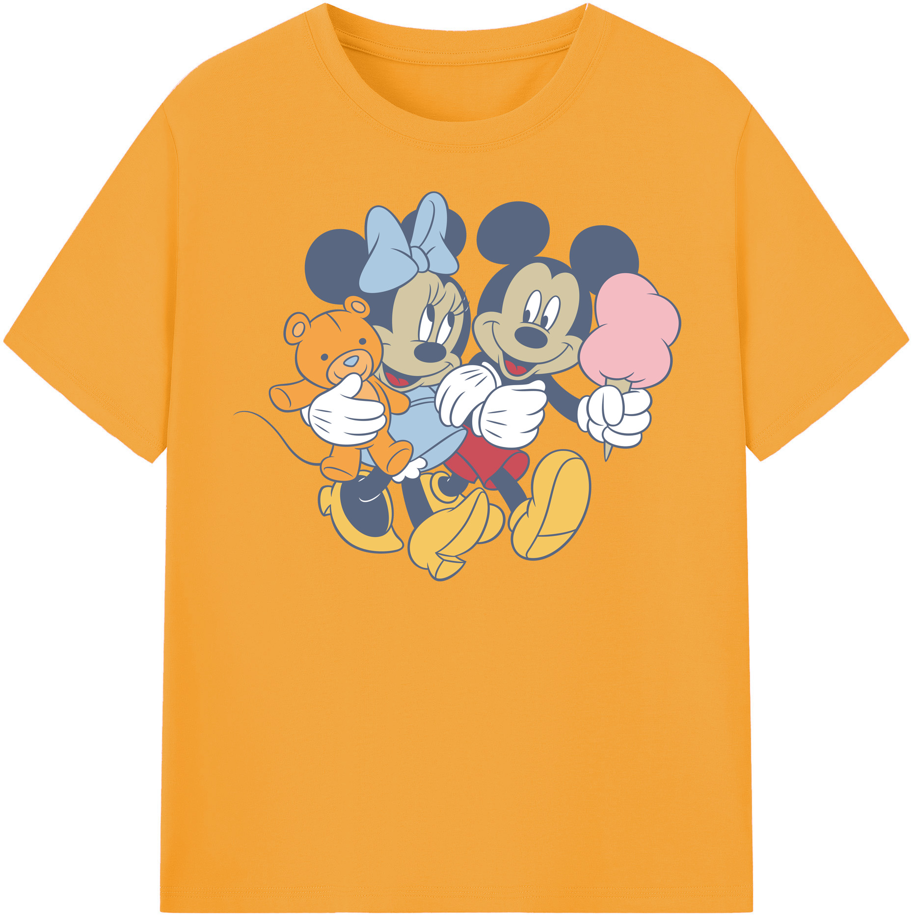 （画像用） ミッキーマウス Mickey Mouse 綿100％半袖Tシャツ（フロントプリント）