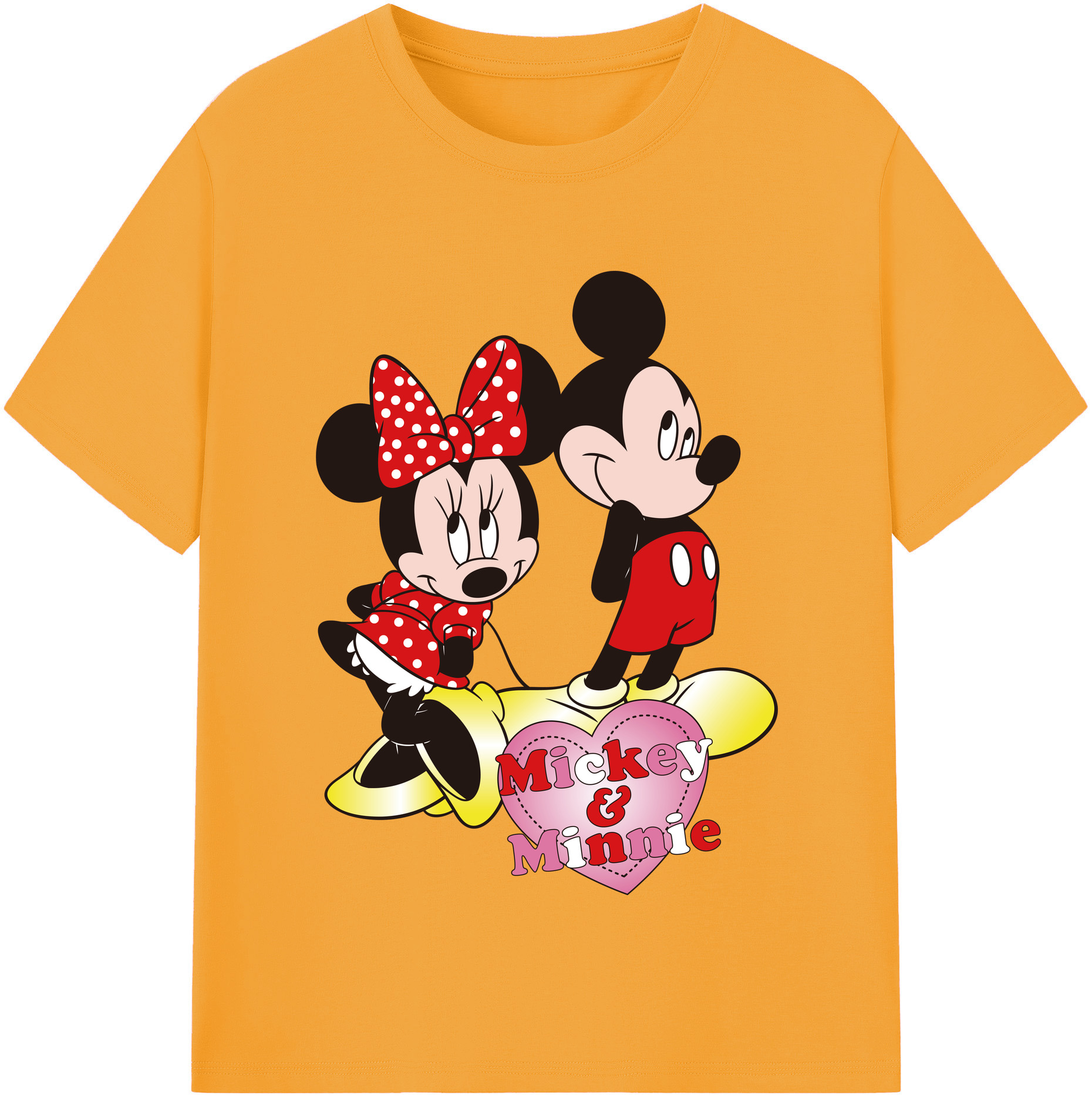 （画像用） ミッキーマウス Mickey Mouse 綿100％半袖Tシャツ（フロントプリント）