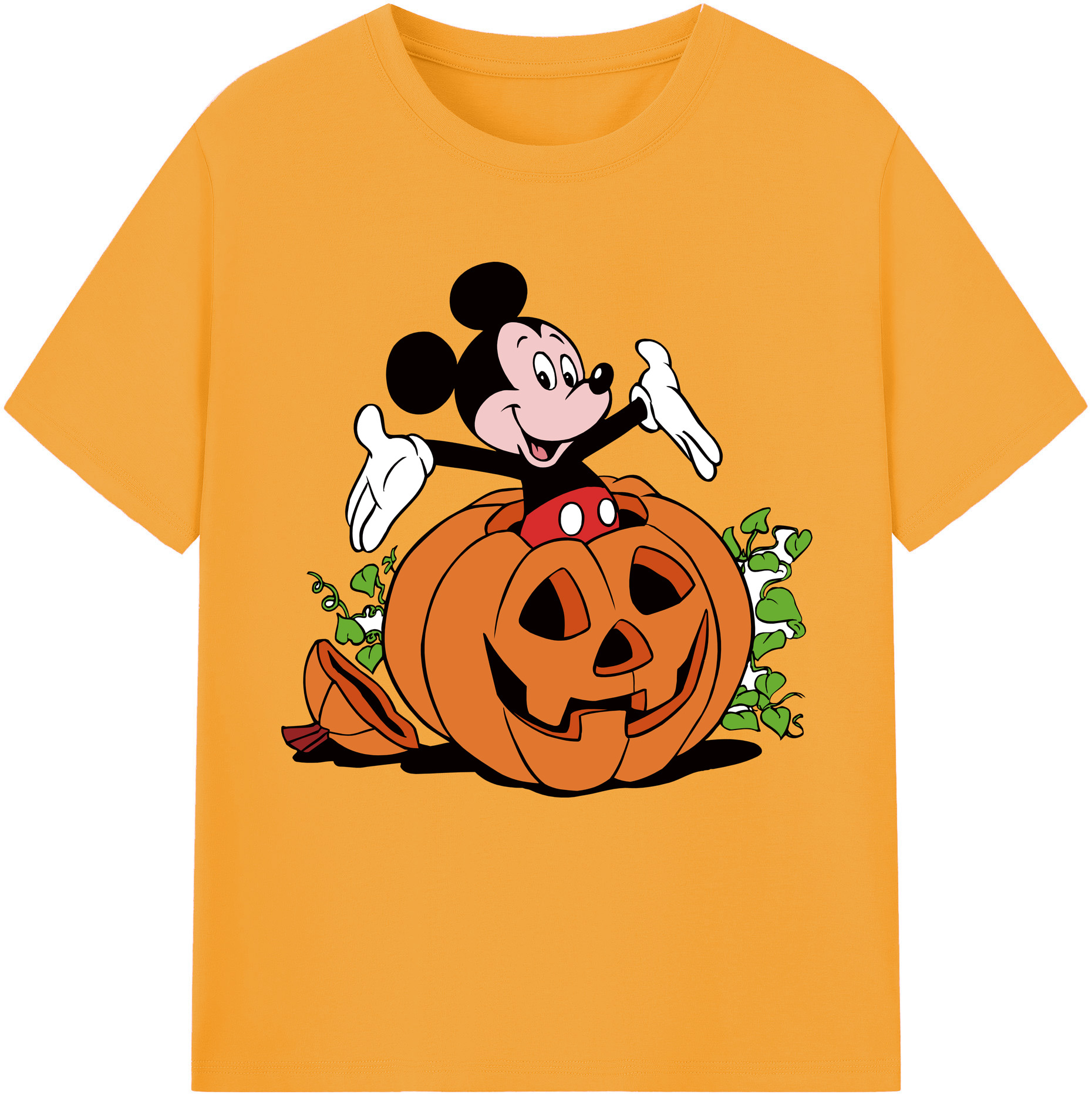 （画像用） ミッキーマウス Mickey Mouse 綿100％半袖Tシャツ（フロントプリント）