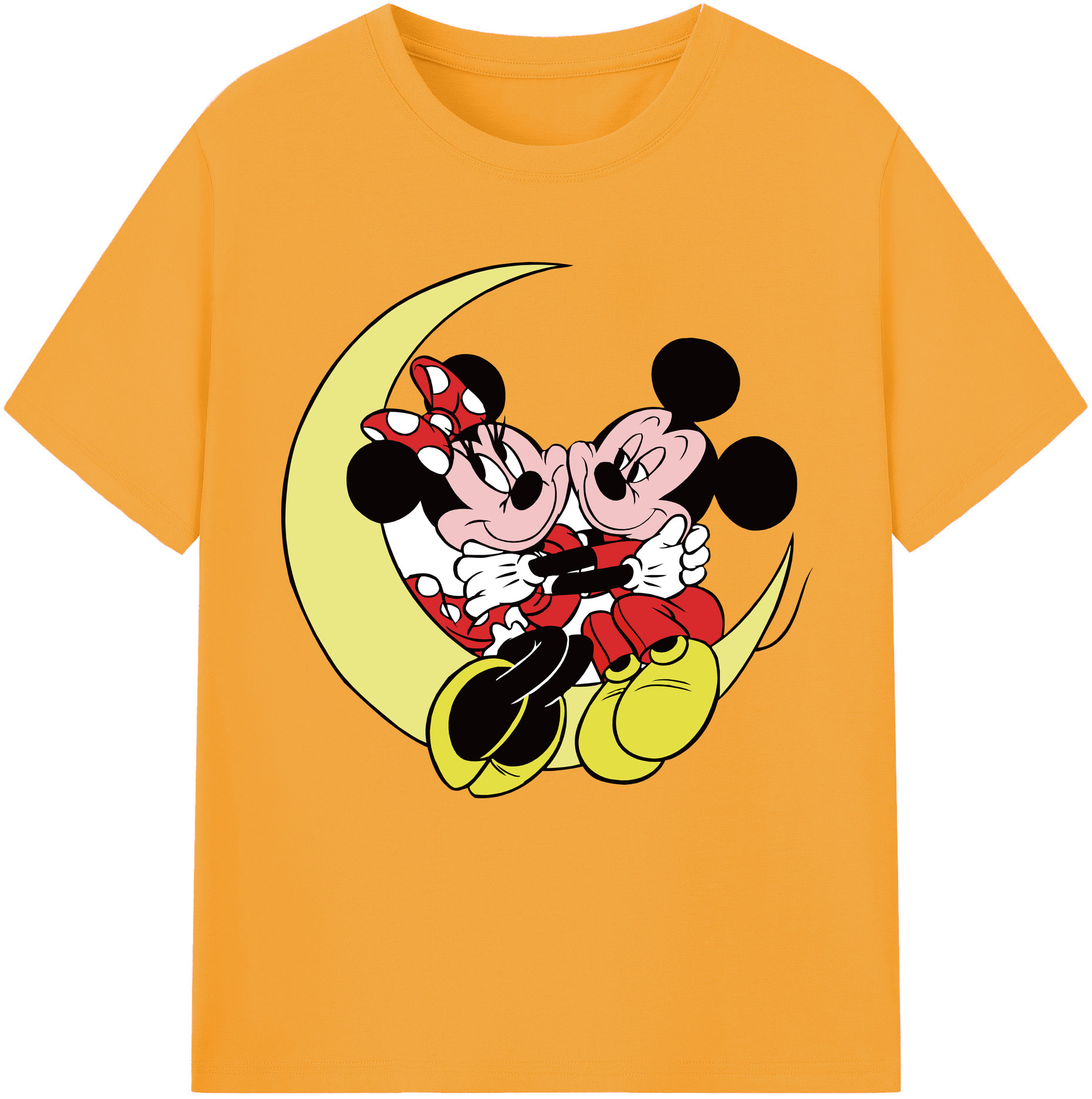 （画像用） ミッキーマウス Mickey Mouse 綿100％半袖Tシャツ（フロントプリント）