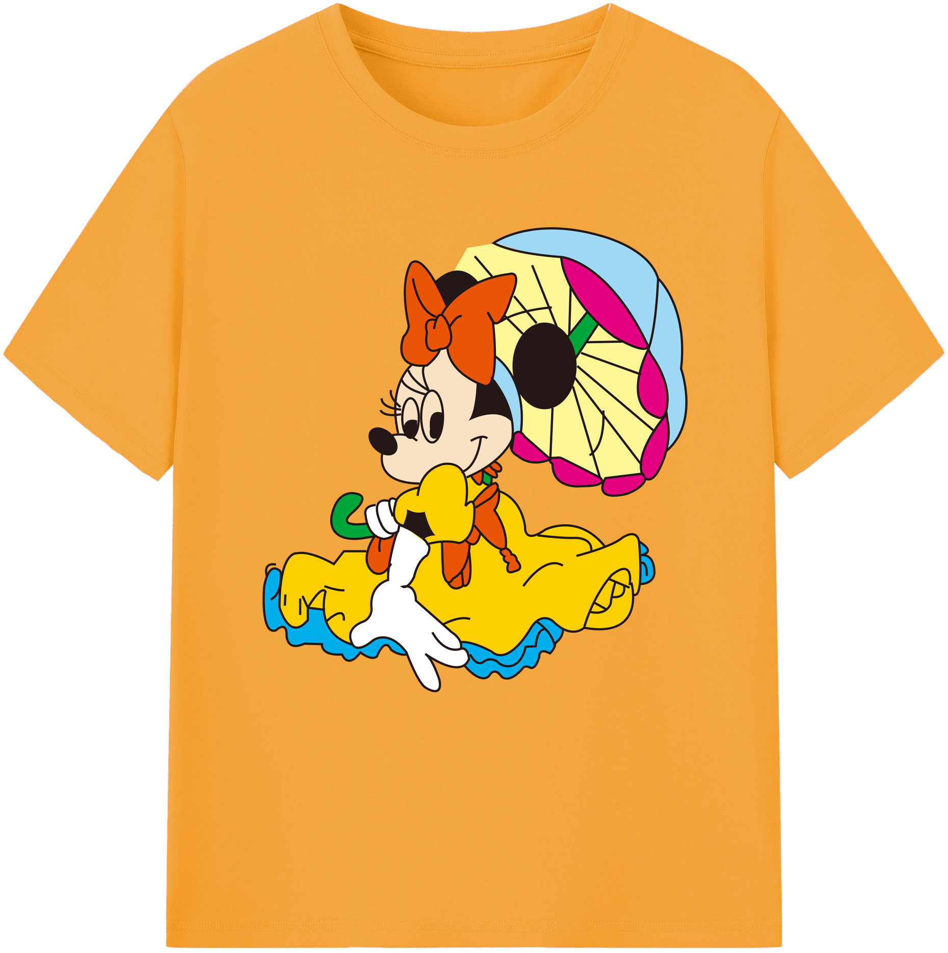 （画像用） ミッキーマウス Mickey Mouse 綿100％半袖Tシャツ（フロントプリント）