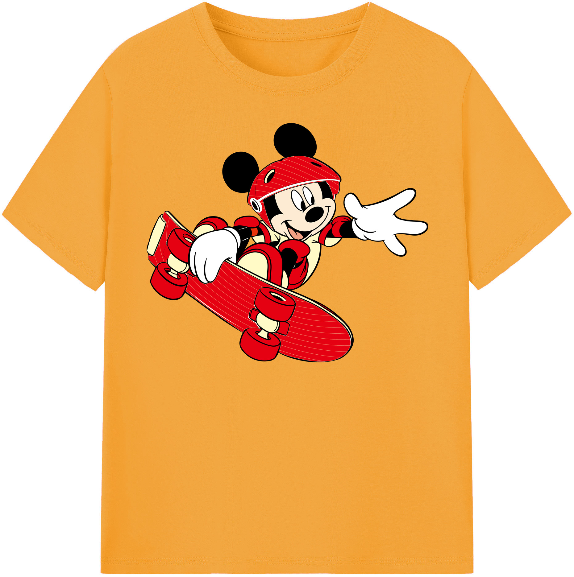 （画像用） ミッキーマウス Mickey Mouse 綿100％半袖Tシャツ（フロントプリント）