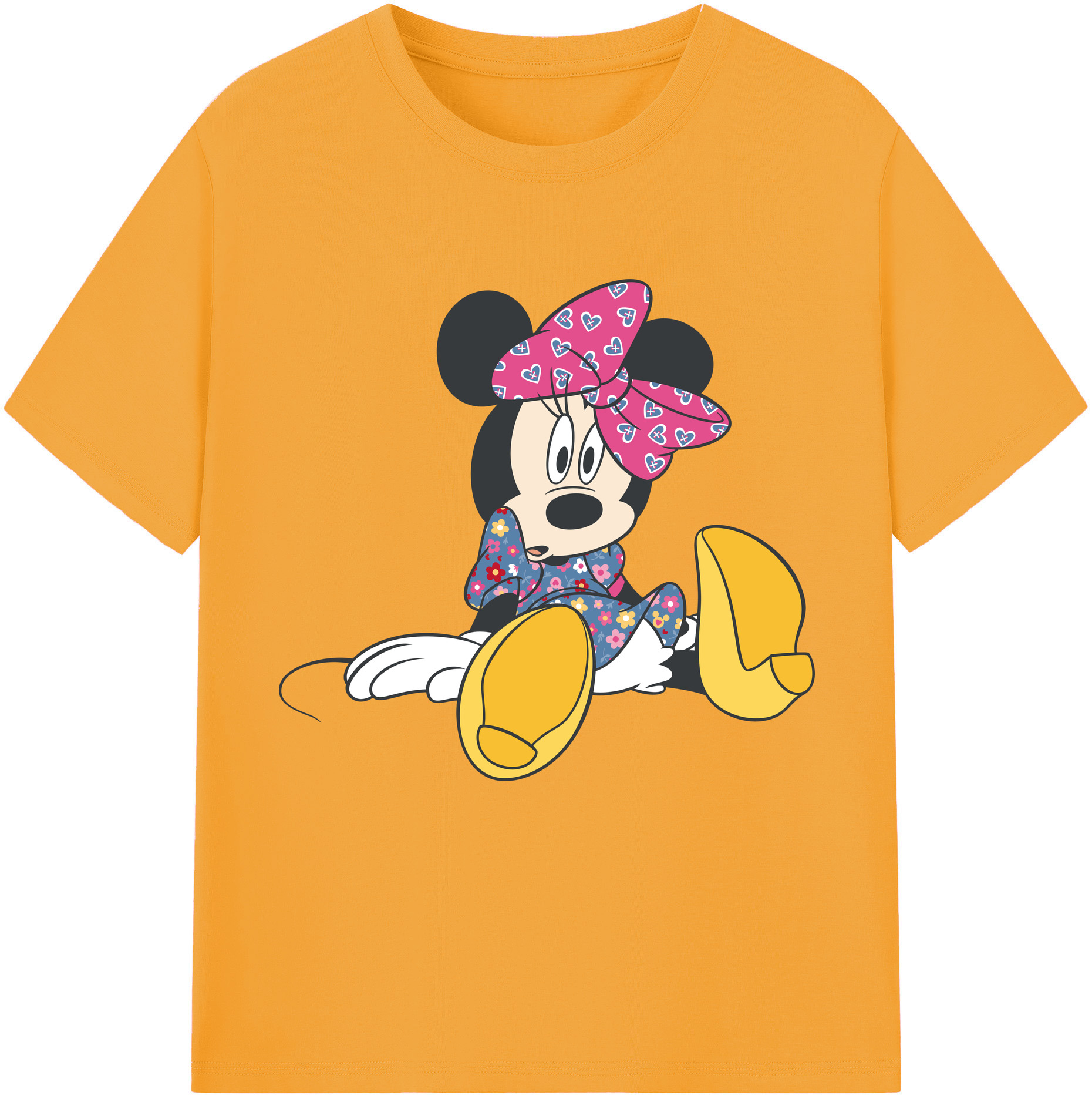 （画像用） ミッキーマウス Mickey Mouse 綿100％半袖Tシャツ（フロントプリント）