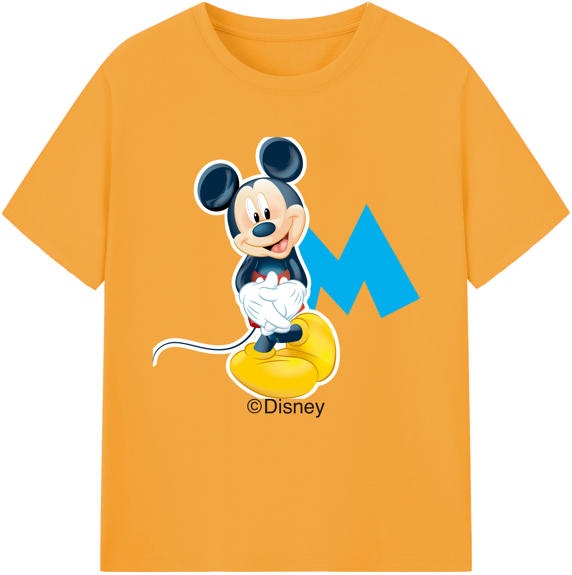 （画像用） ミッキーマウス Mickey Mouse 綿100％半袖Tシャツ（フロントプリント）