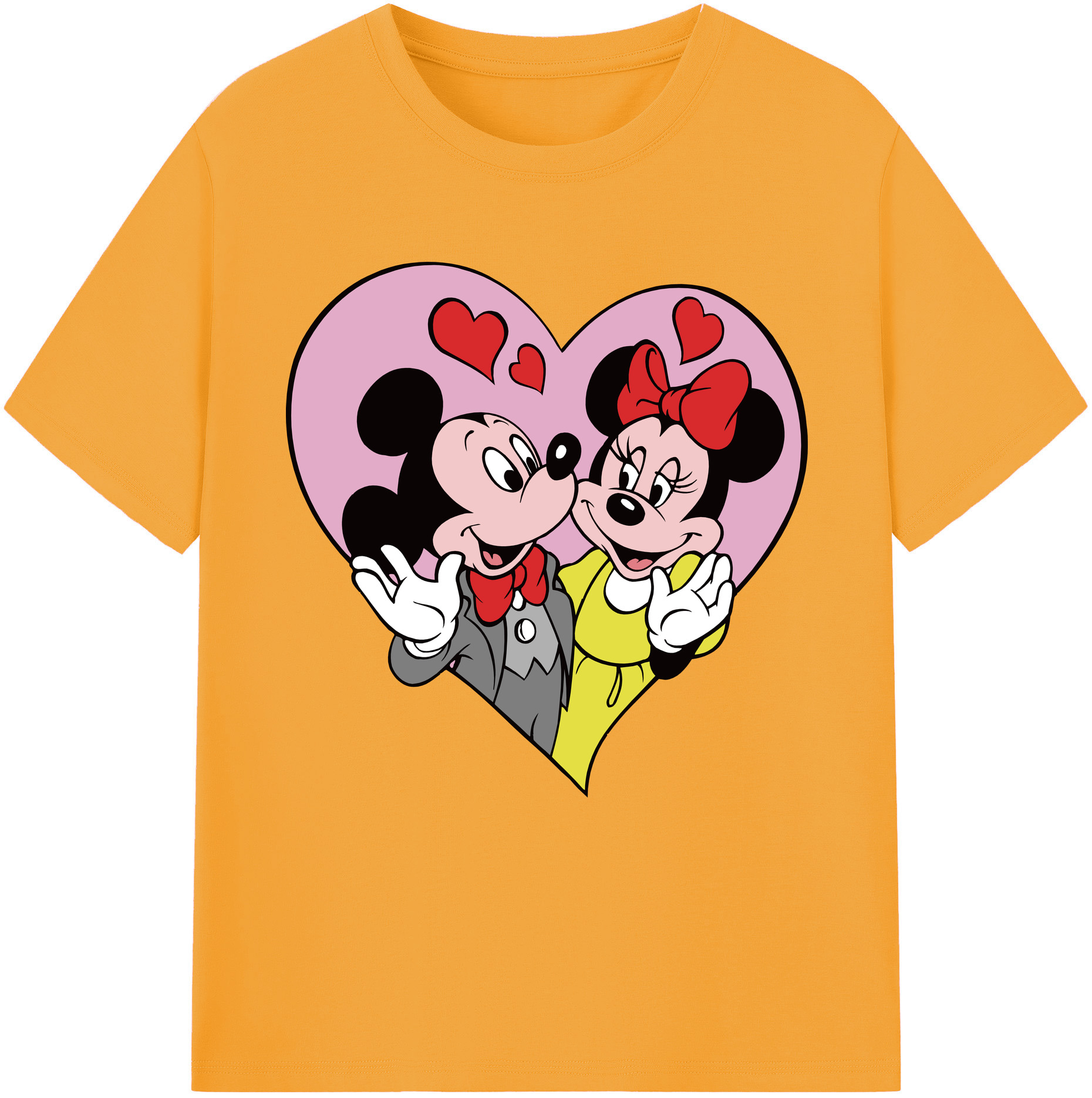 （画像用） ミッキーマウス Mickey Mouse 綿100％半袖Tシャツ（フロントプリント）