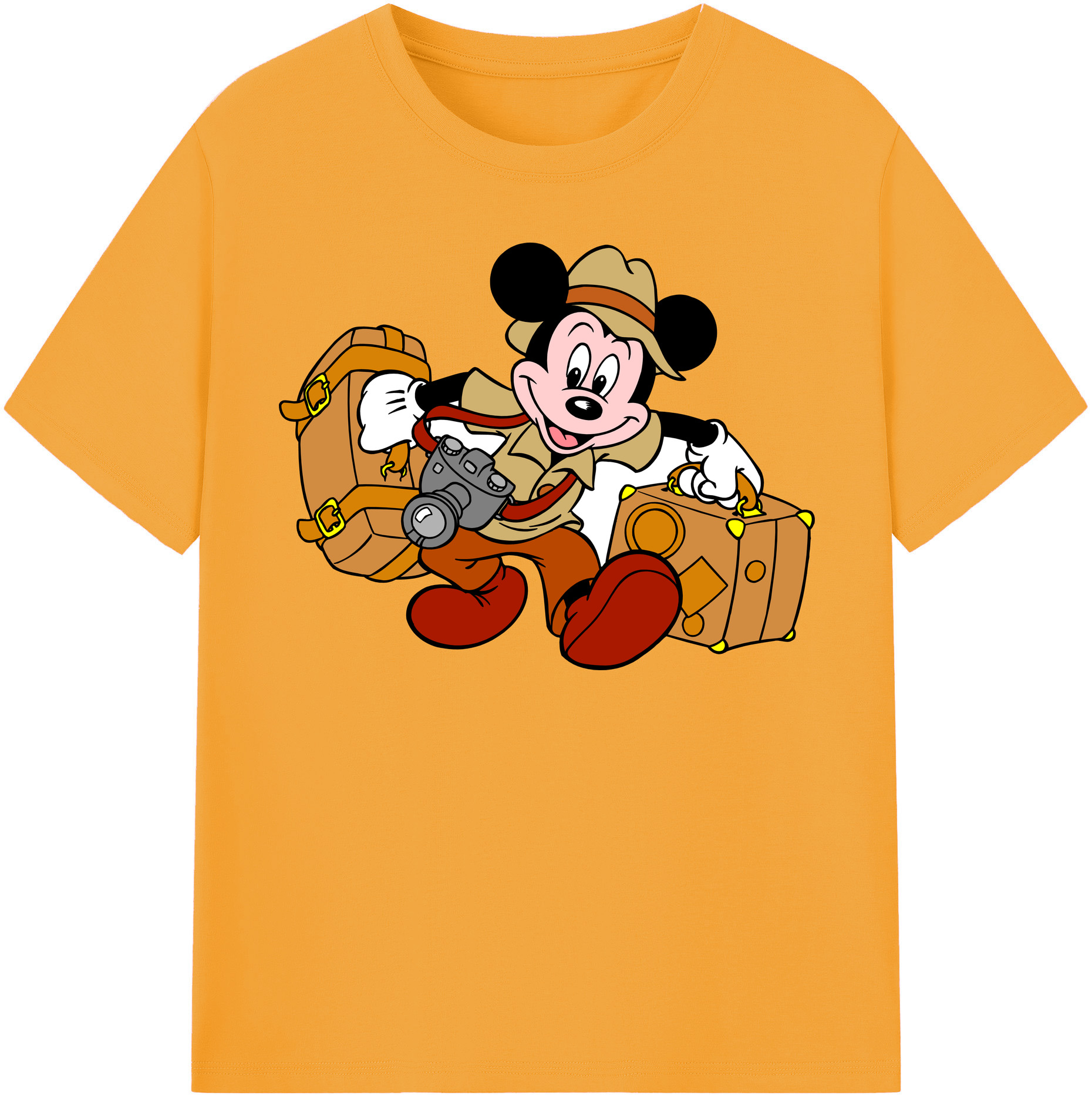 （画像用） ミッキーマウス Mickey Mouse 綿100％半袖Tシャツ（フロントプリント）