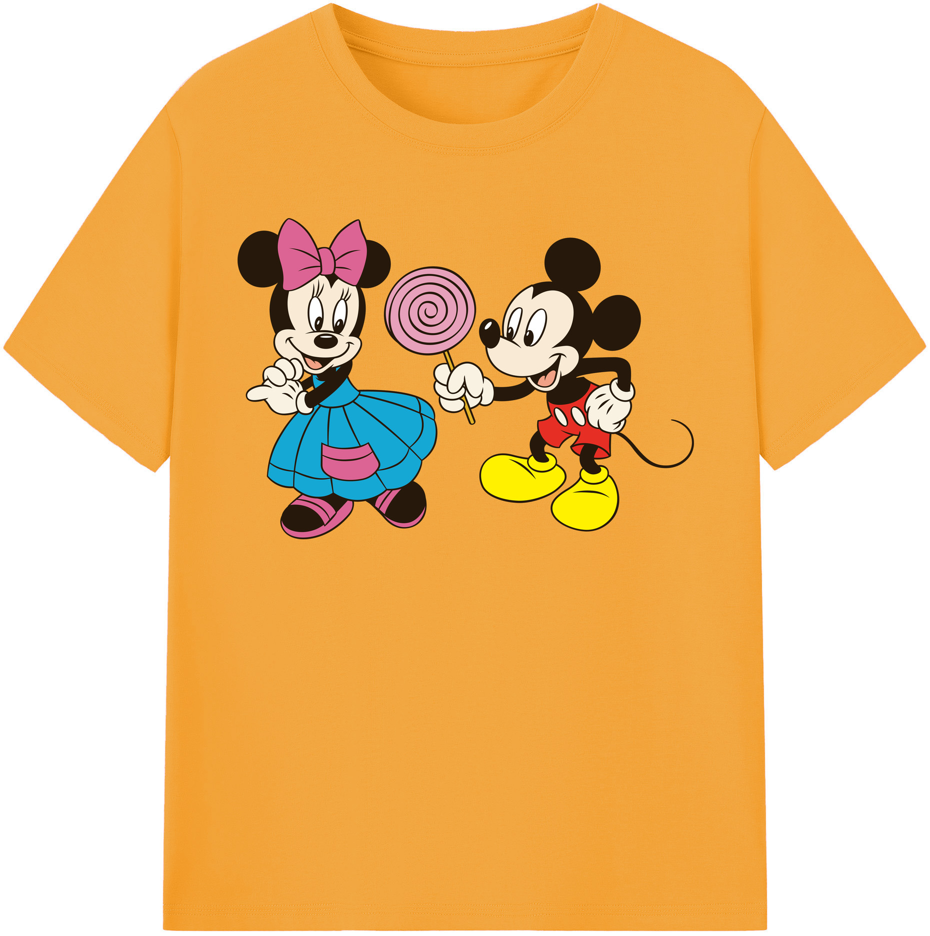 （画像用） ミッキーマウス Mickey Mouse 綿100％半袖Tシャツ（フロントプリント）