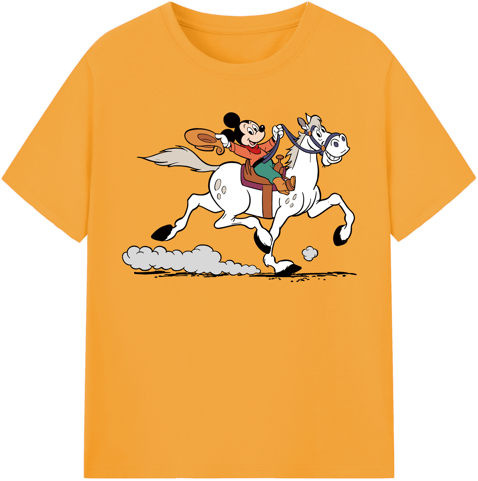 （画像用） ミッキーマウス Mickey Mouse 綿100％半袖Tシャツ（フロントプリント）
