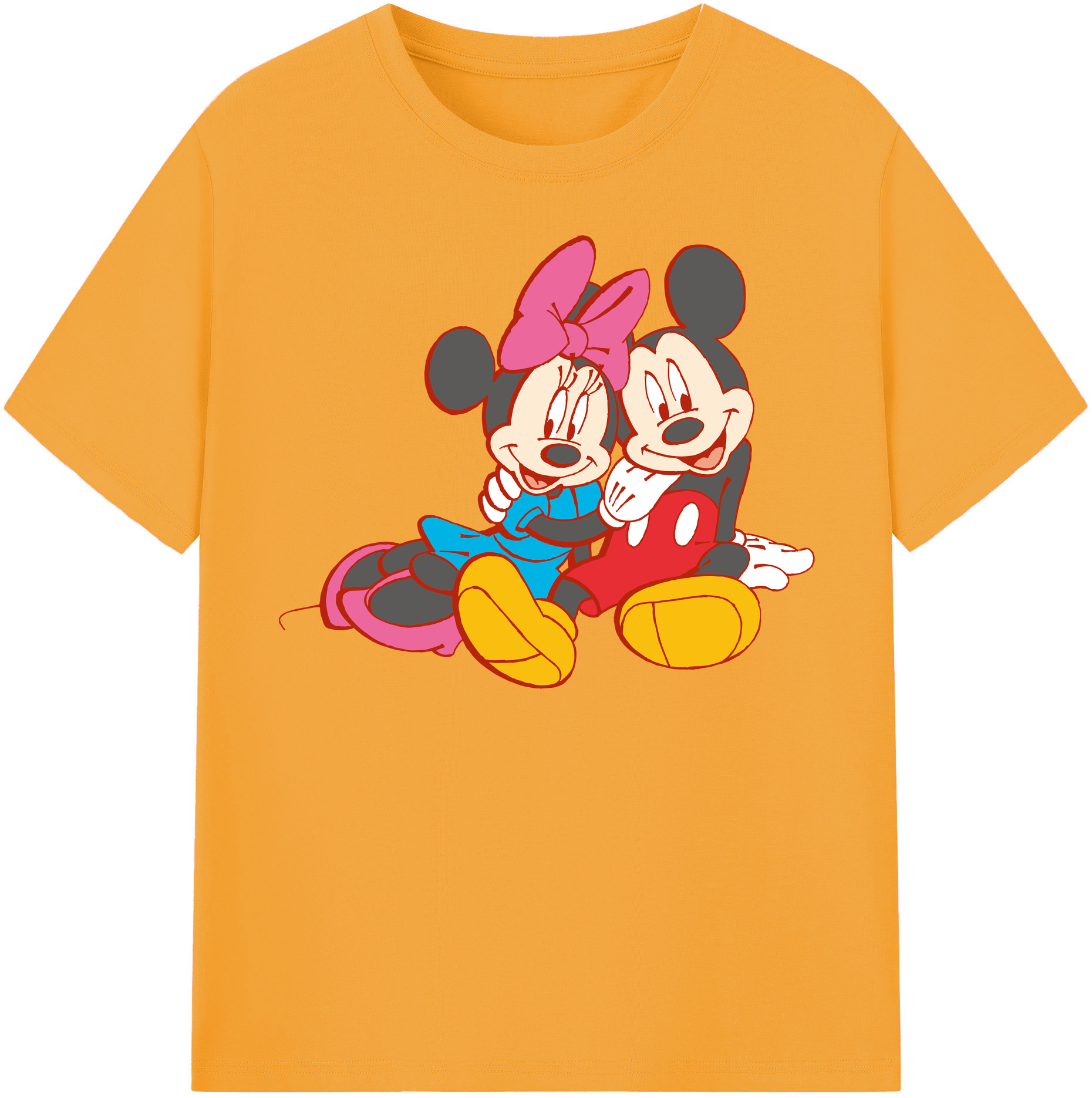 （画像用） ミッキーマウス Mickey Mouse 綿100％半袖Tシャツ（フロントプリント）